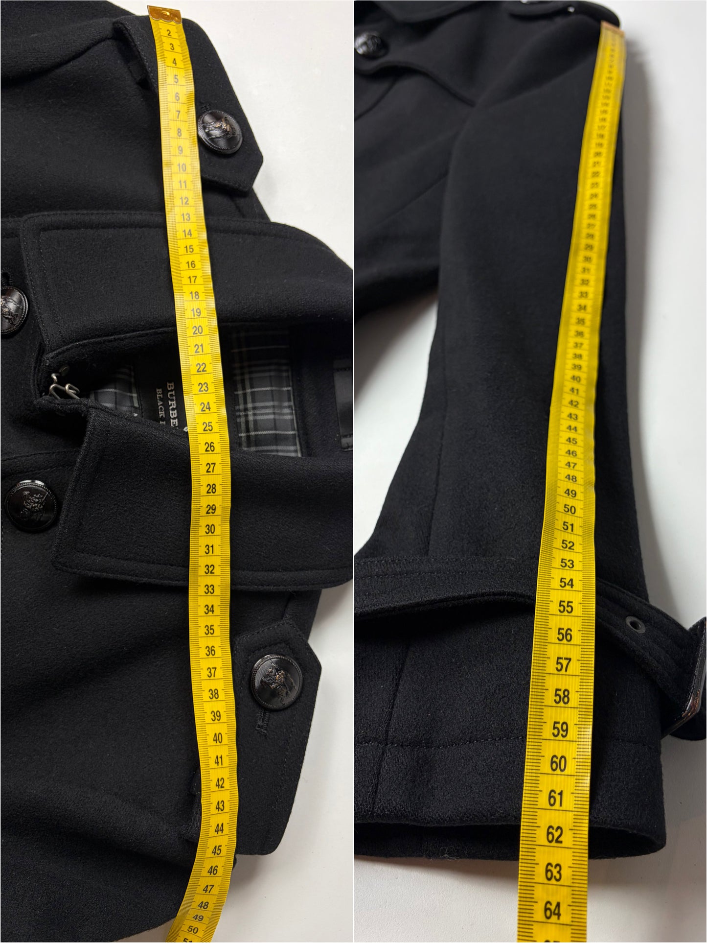 00’s Burberry Black Label Napoleon coat jacket - S/M - black