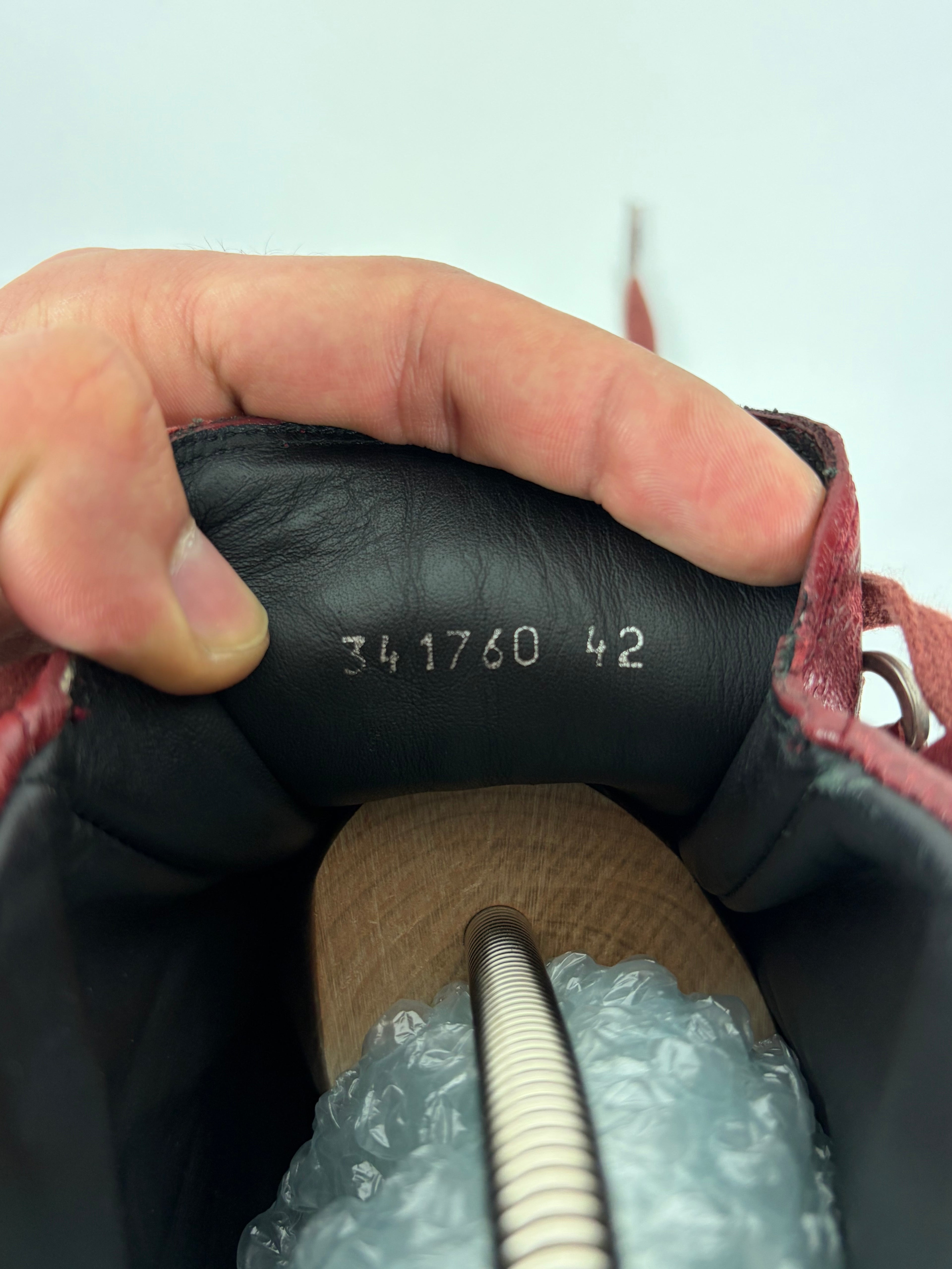 Balenciaga arena high tops - eu 42 - burgundy