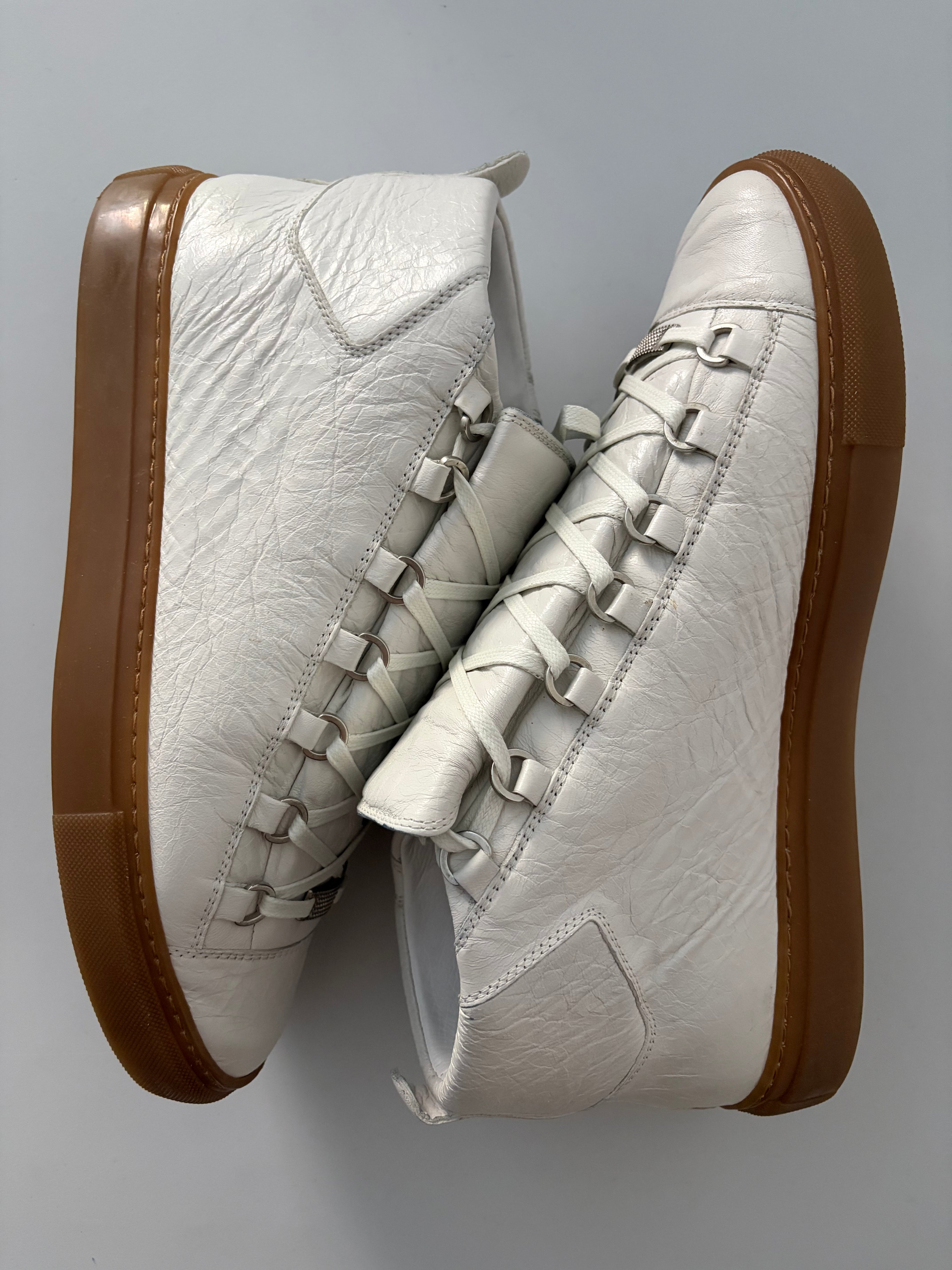 Balenciaga arena gum sole high tops - eu 43 - white