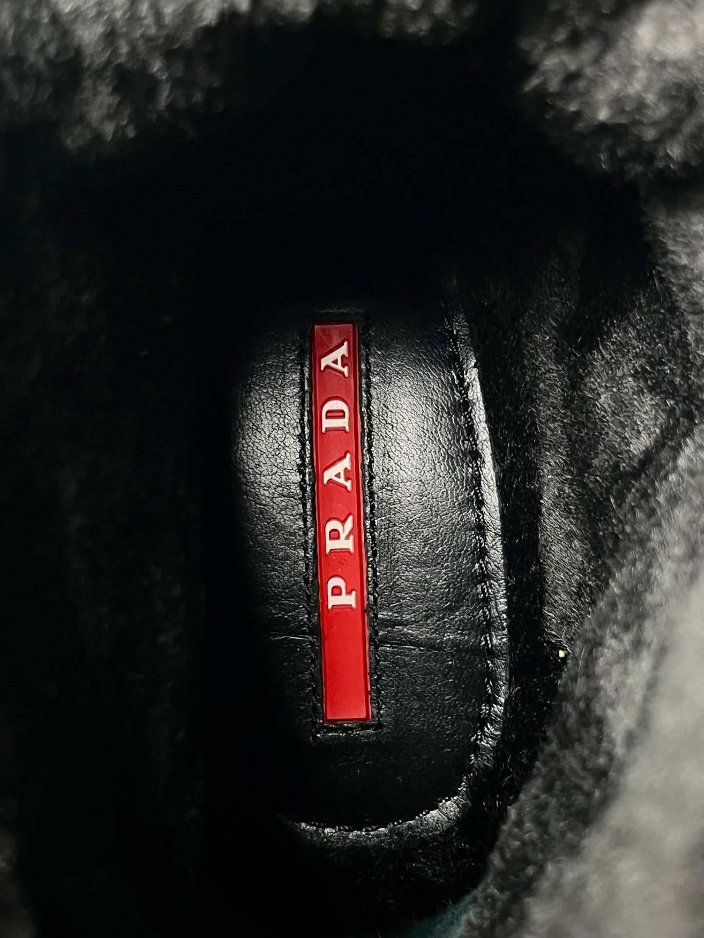 00’s PRADA suede & fur high boots - EU 38.5 - black