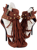 Giuseppe Zanotti ‘Alien’ brown suede fringe sandals - eu 37 / us 7 / uk 4