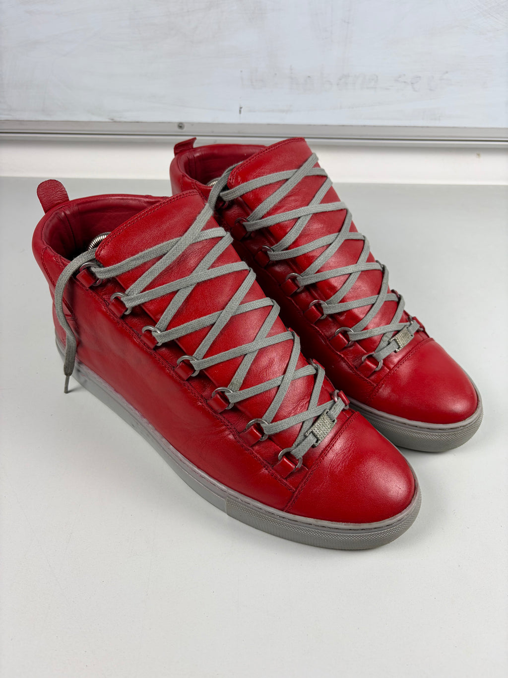 Balenciaga arena high tops - eu 44 / us 11 - red