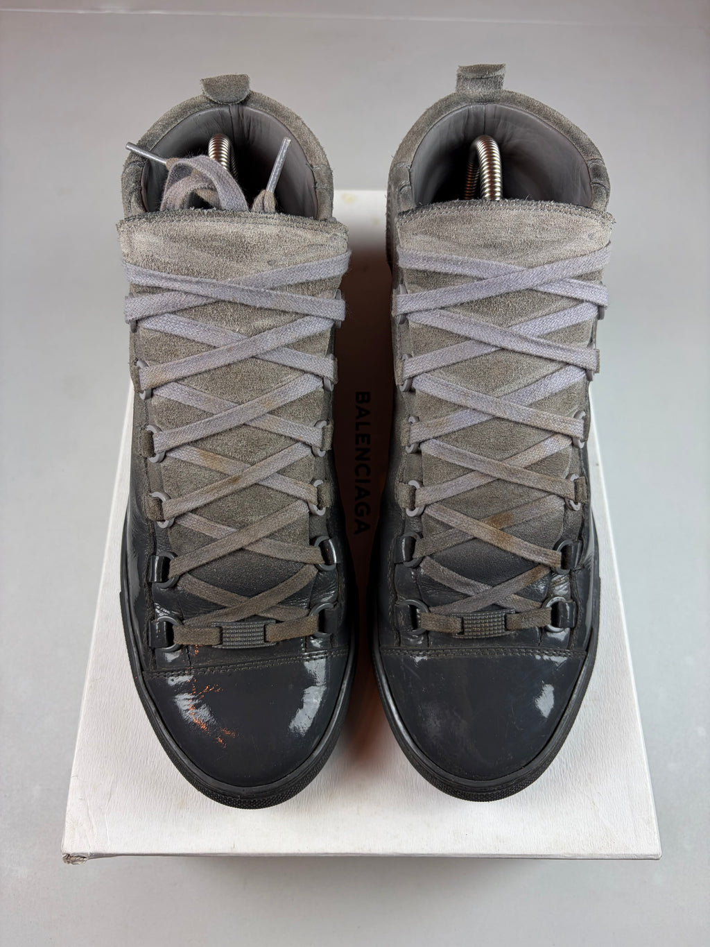Balenciaga arena high tops ‘Grey Gradient’ - eu 41 / us 8 / uk 7 - dark grey