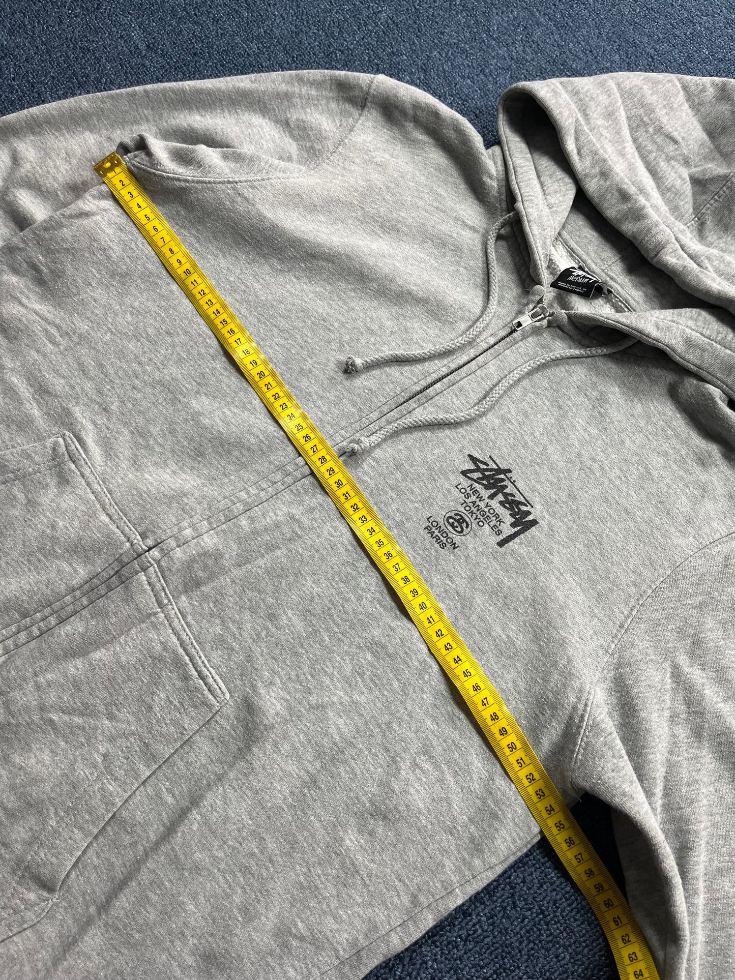 STUSSY ZIP UP HOODIE (M)