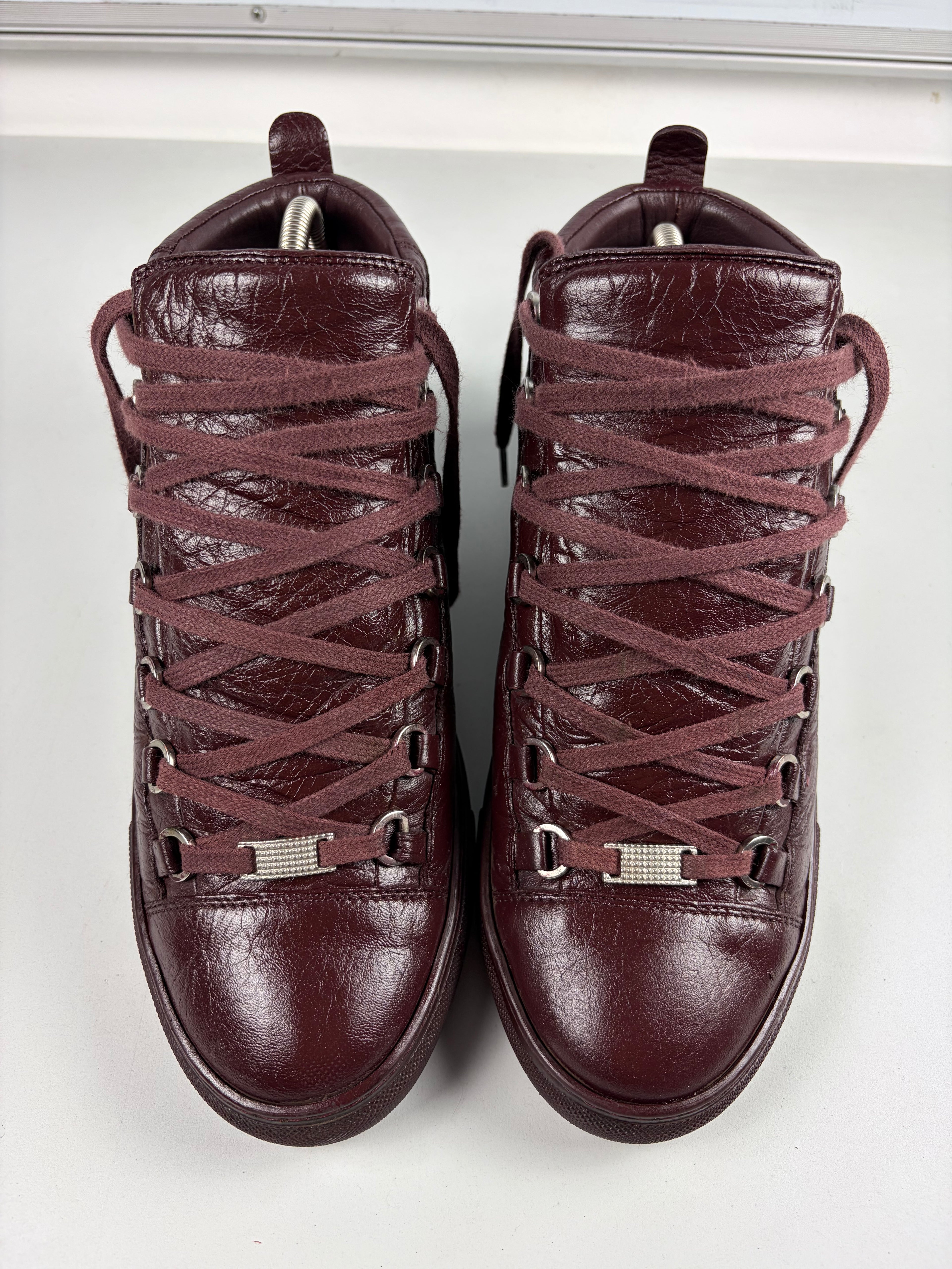 Balenciaga arena high tops - eu 41 / us 8 - burgundy