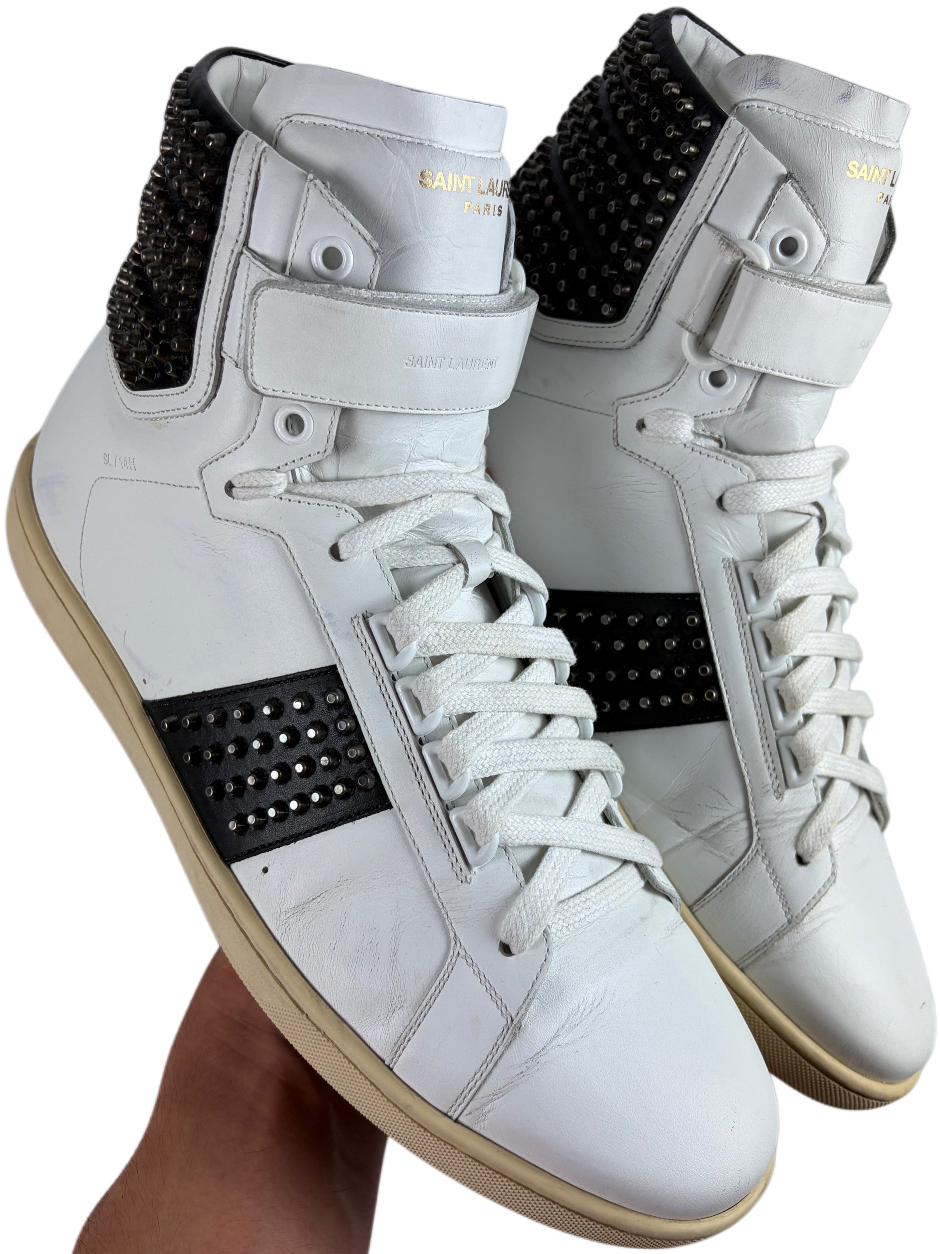 Saint Laurent Paris AW/14 studded high tops - eu 45 / us 12