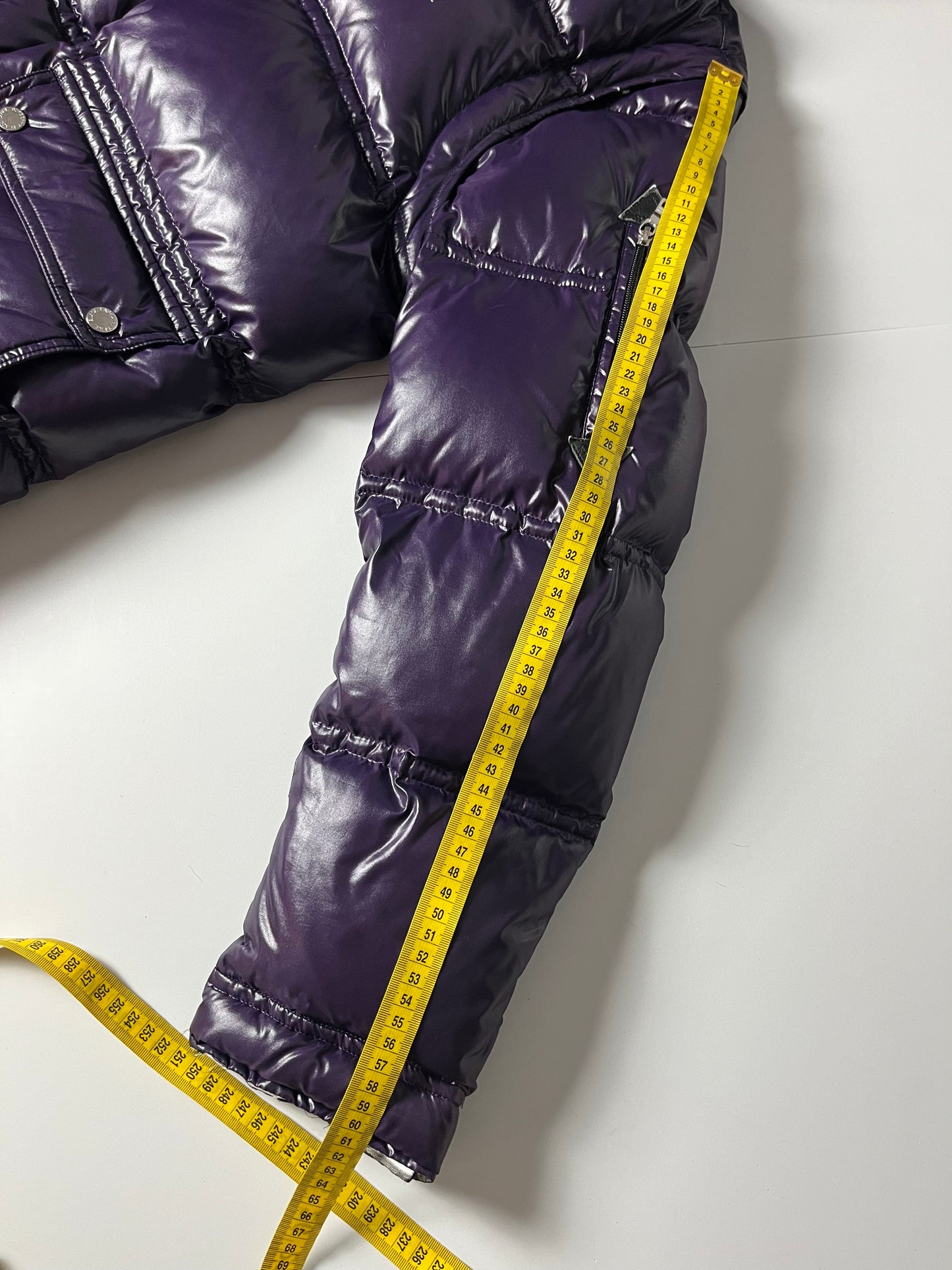 00’s BURBERRY made in Japan real fur down jacket (S/M) - purple