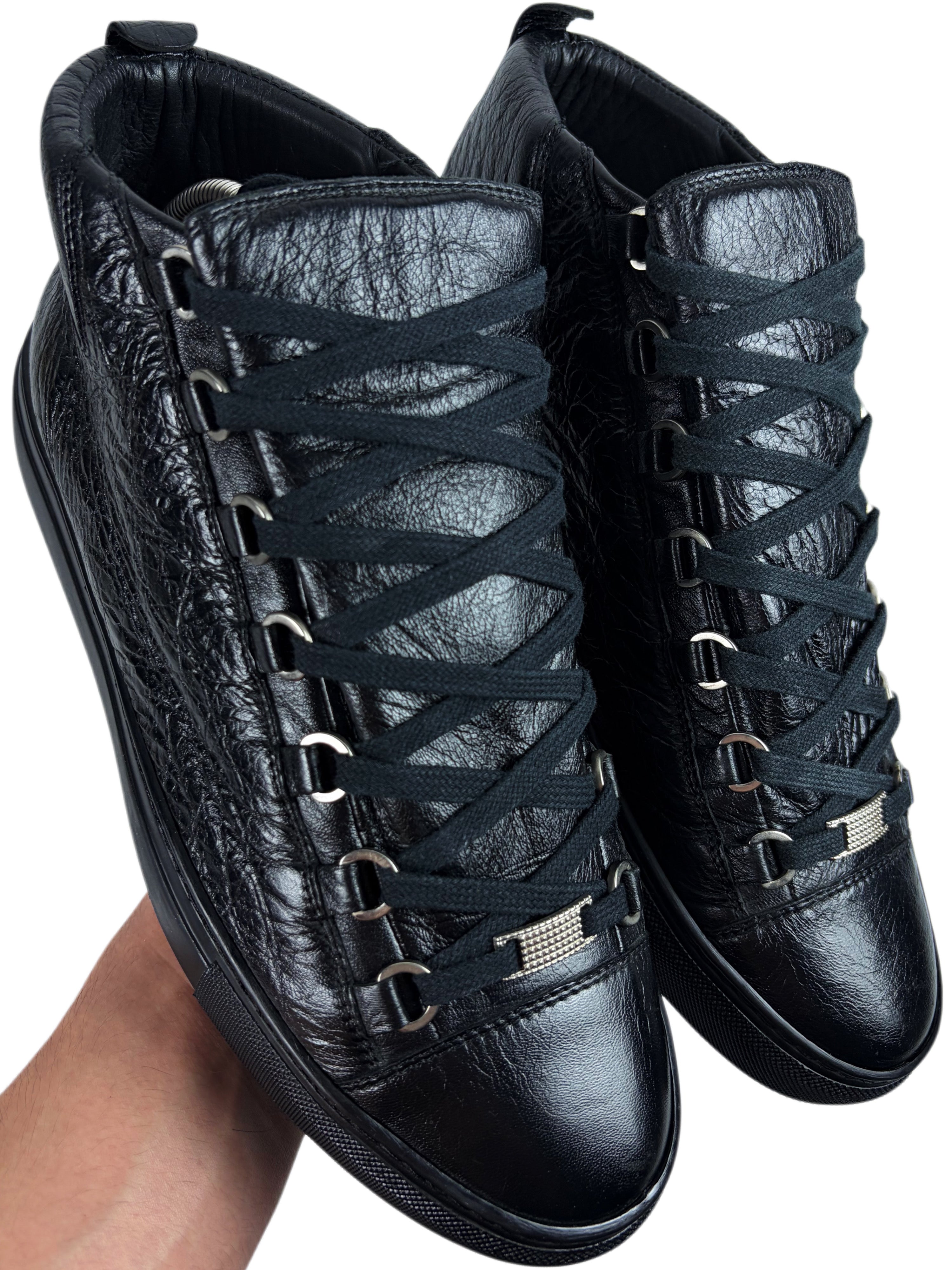 Balenciaga arena high tops - eu 41 / us 8 - black