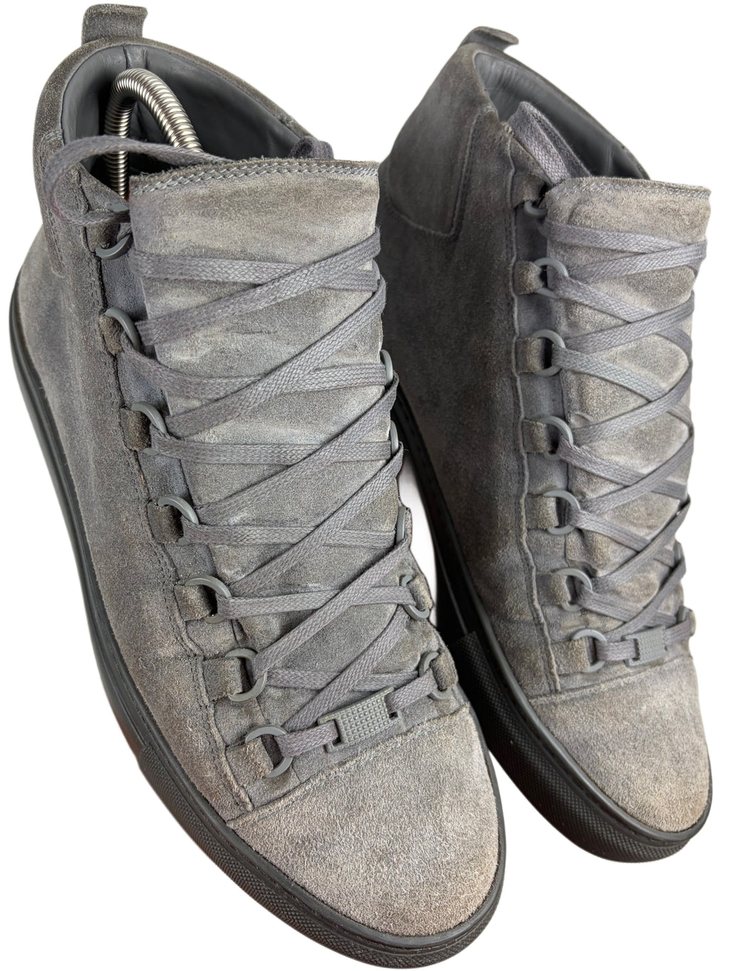 Balenciaga arena suede high tops - eu 41 / us 8 - grey