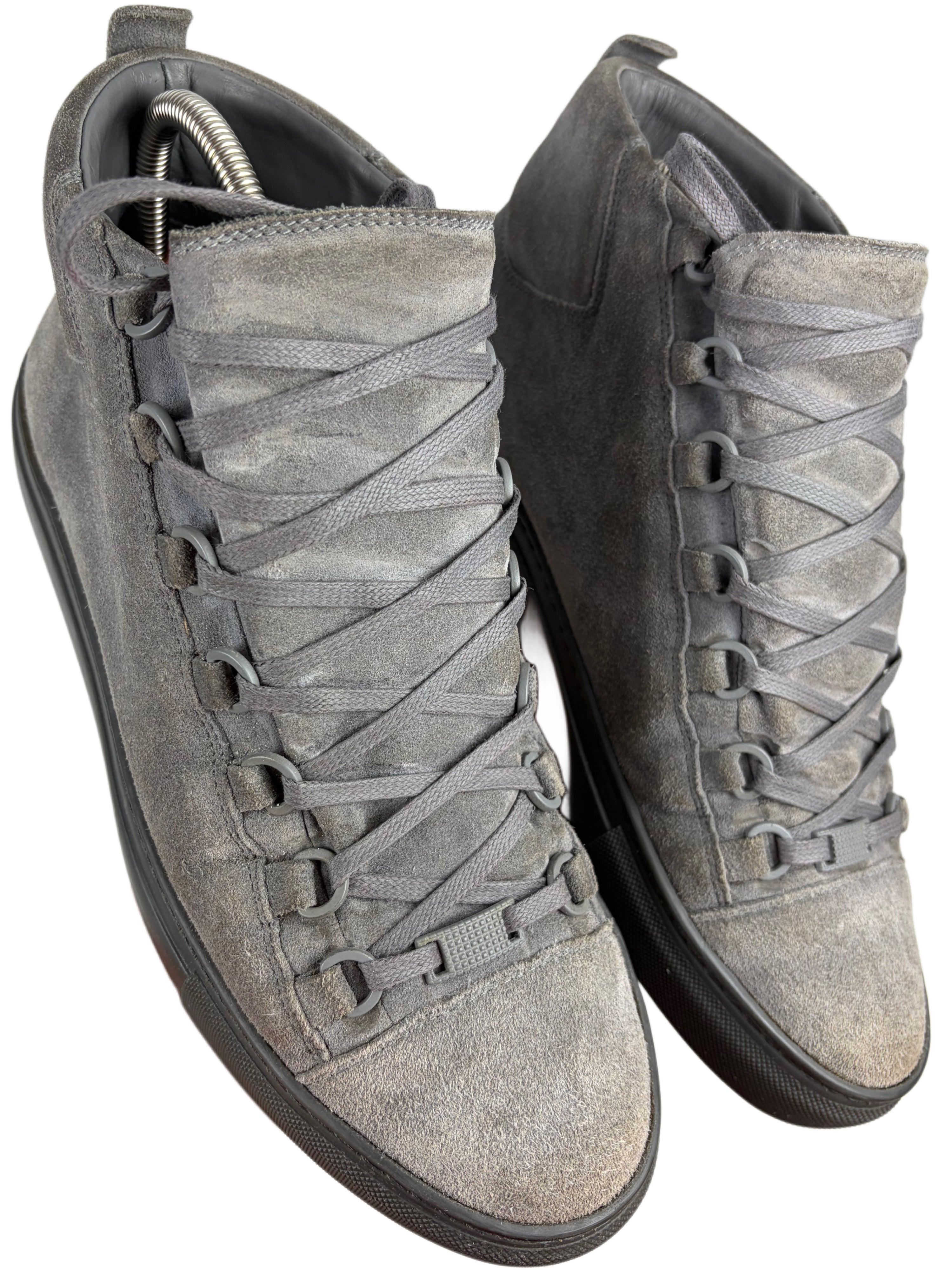Balenciaga arena suede high tops - eu 41 / us 8 - grey