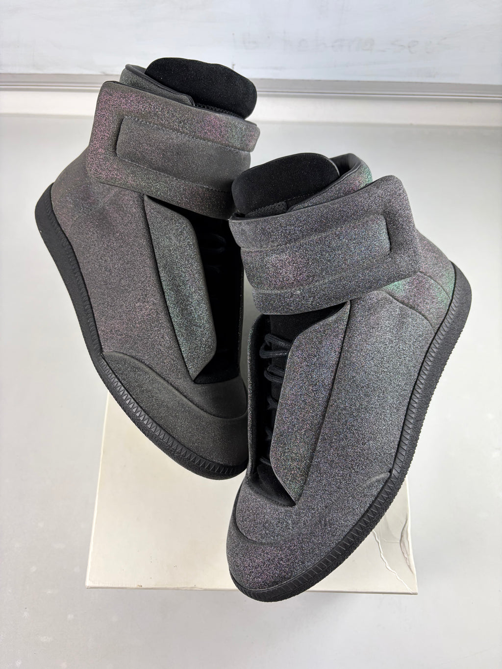 Maison Margiela Future ‘Grey Glitter’ high tops - eu 41 / us 8 - DEADSTOCK