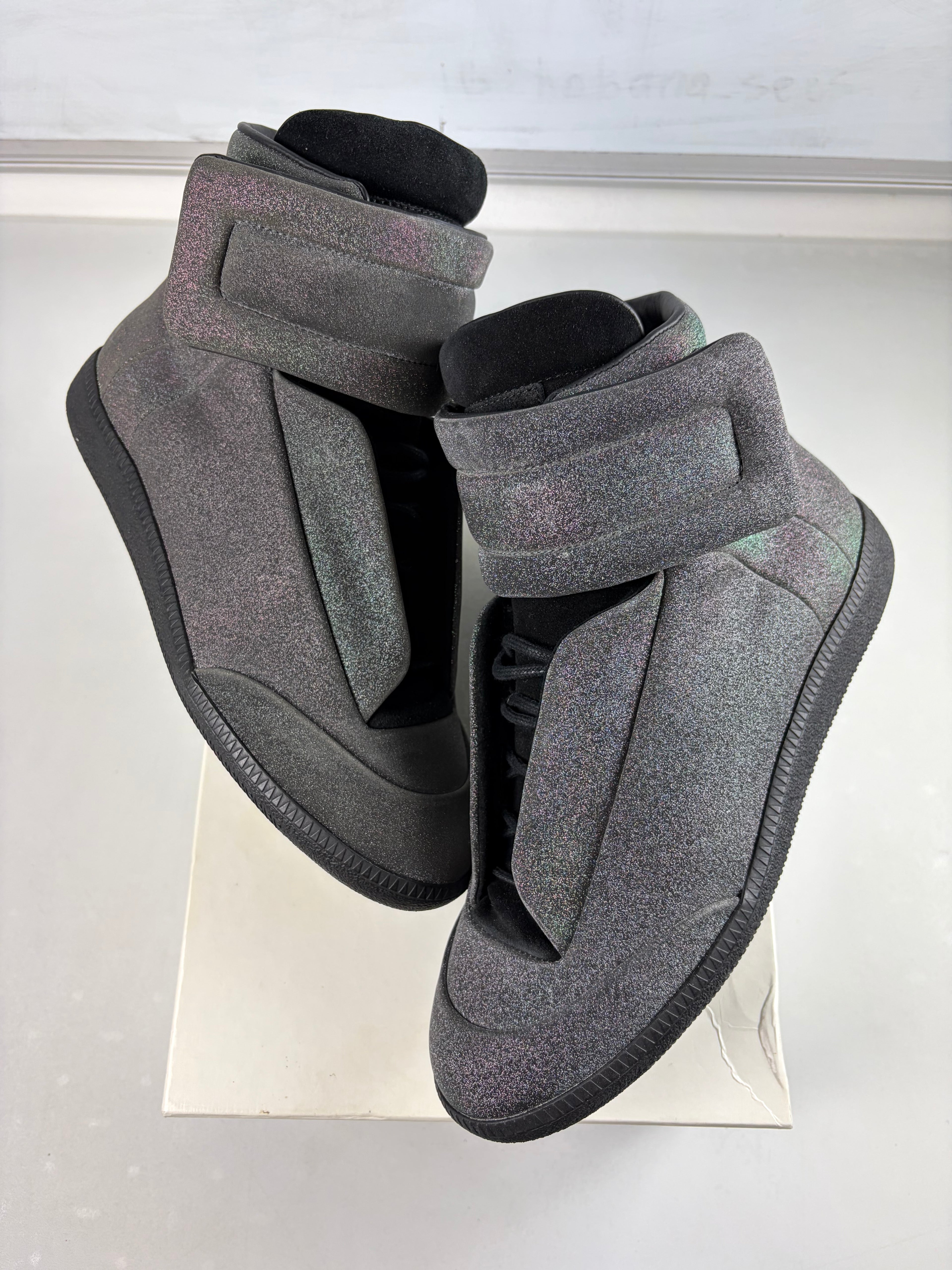 Maison Margiela Future ‘Grey Glitter’ high tops - eu 41 / us 8 - DEADSTOCK
