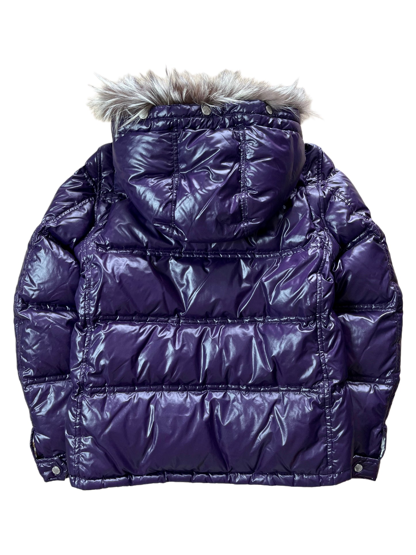 00’s BURBERRY made in Japan real fur down jacket (S/M) - purple