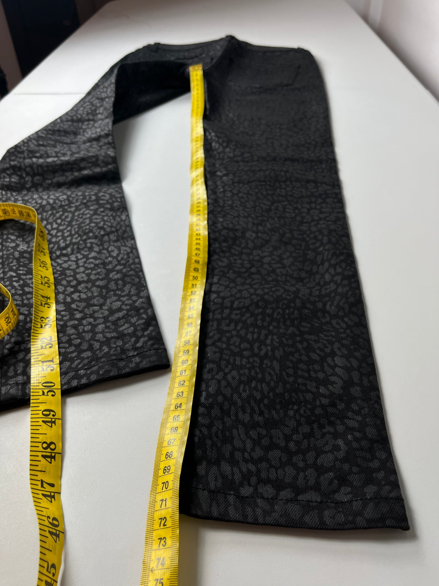 2014 Saint Laurent leopard print jeans (W25)