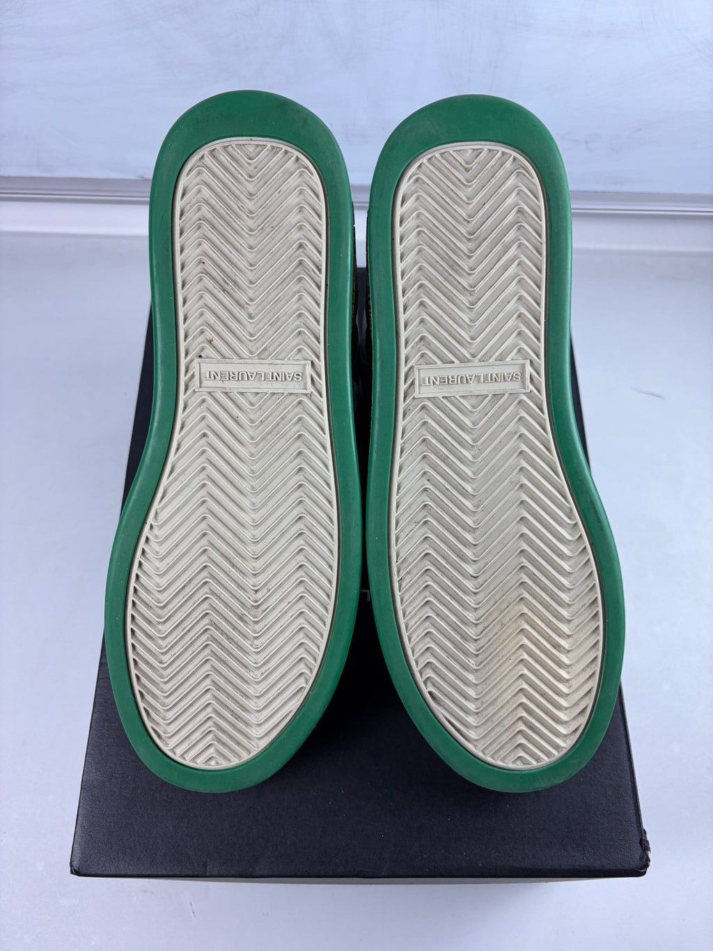 Saint Laurent SL/80 High-Top - eu 43 / us 10 - white & green
