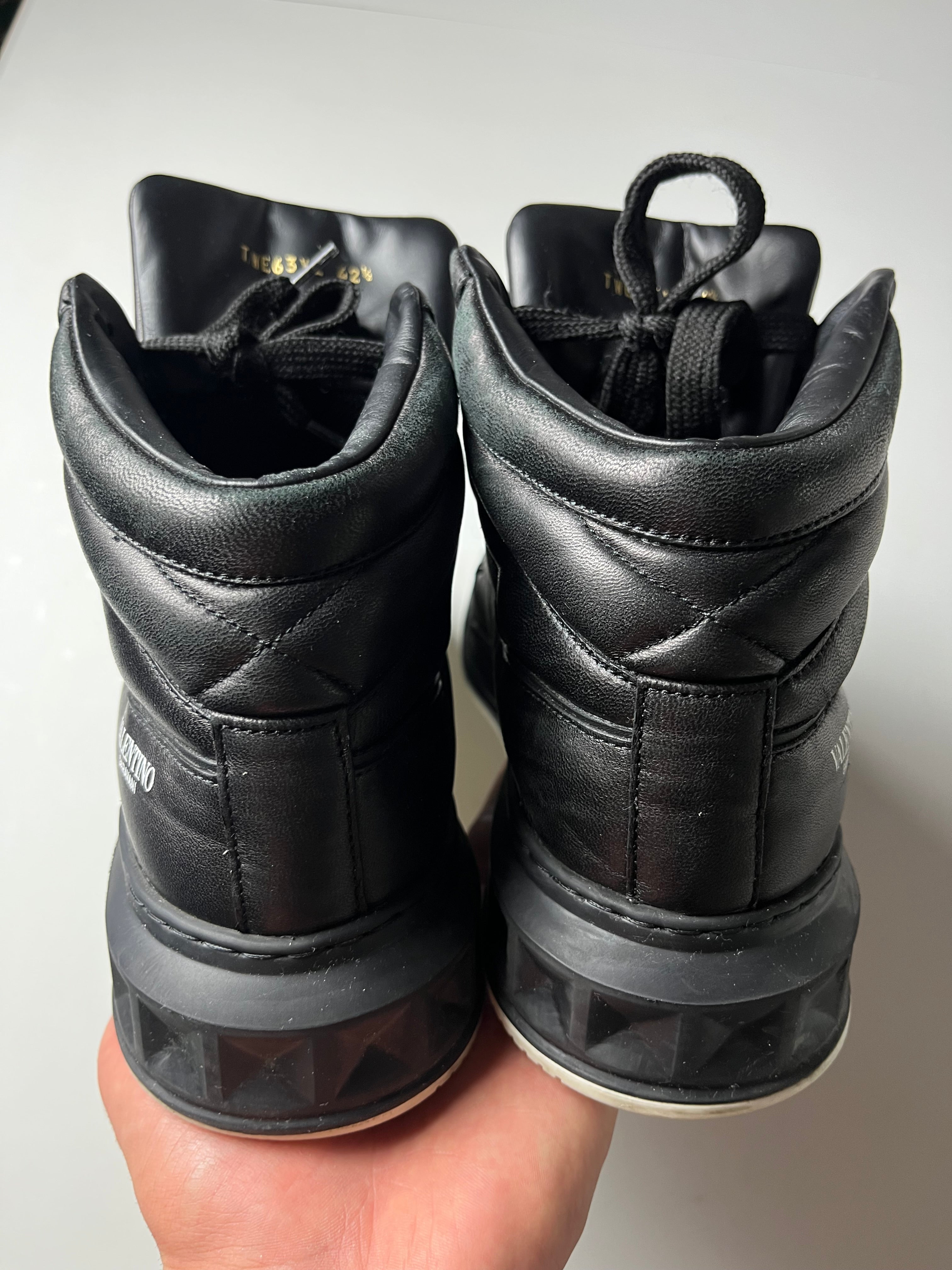 Valentino Garavani one stud high tops - Eu 42 1/2 - black
