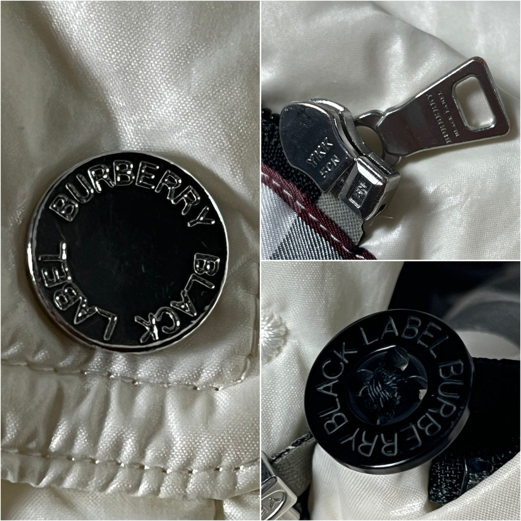 00’s BURBERRY made in Japan real fur down jacket (M/L) - white