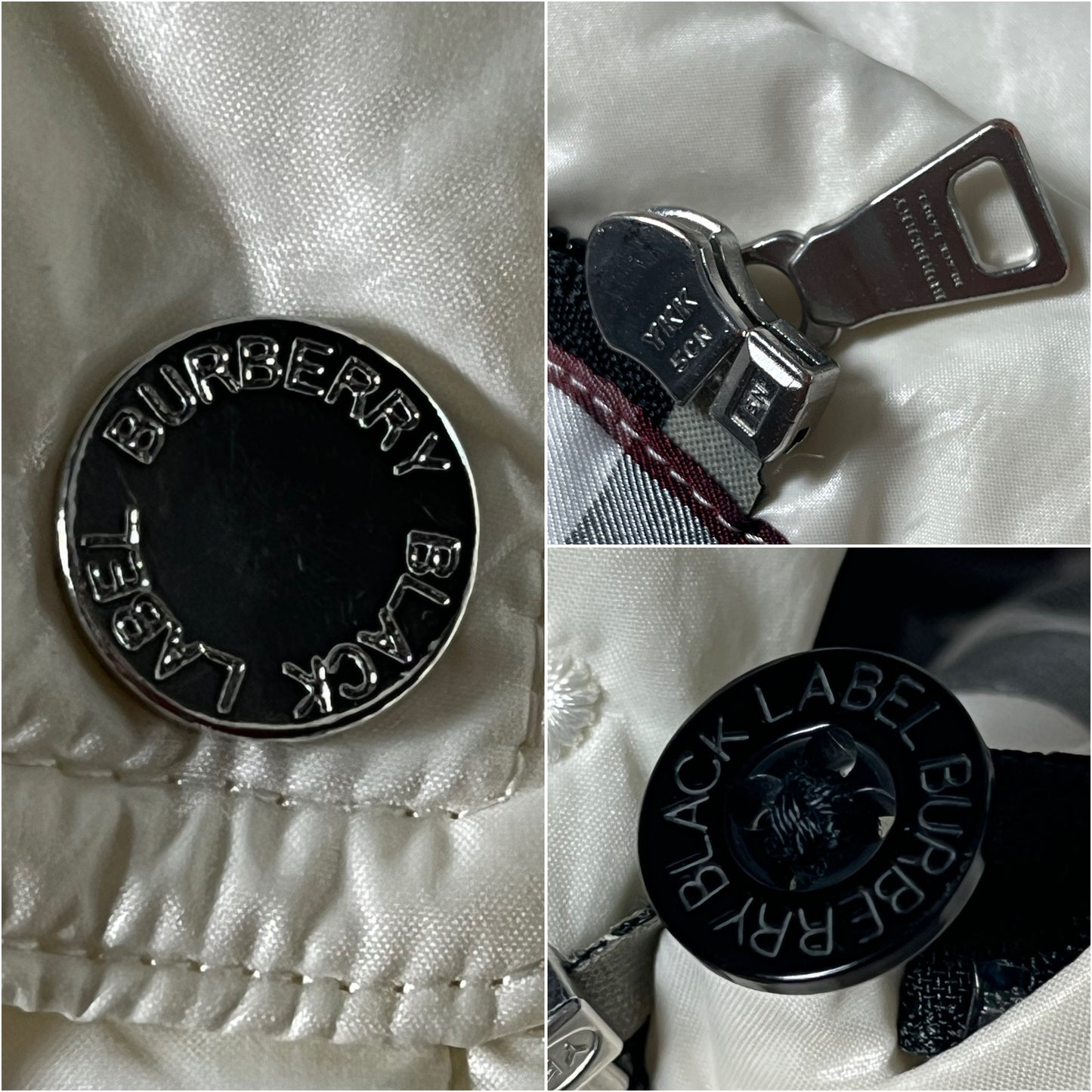 00’s BURBERRY made in Japan real fur down jacket (M/L) - white