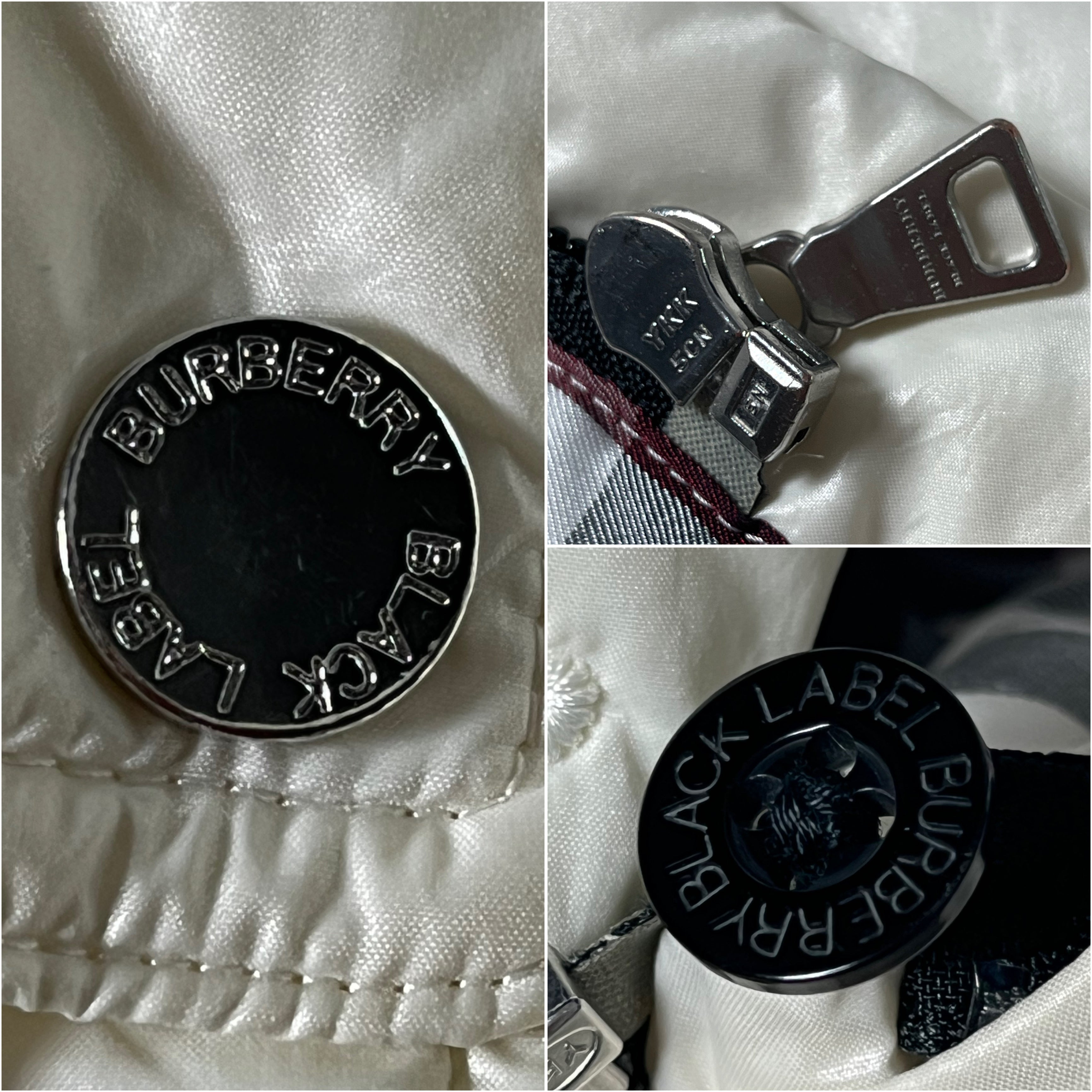 00’s BURBERRY made in Japan real fur down jacket (M/L) - white