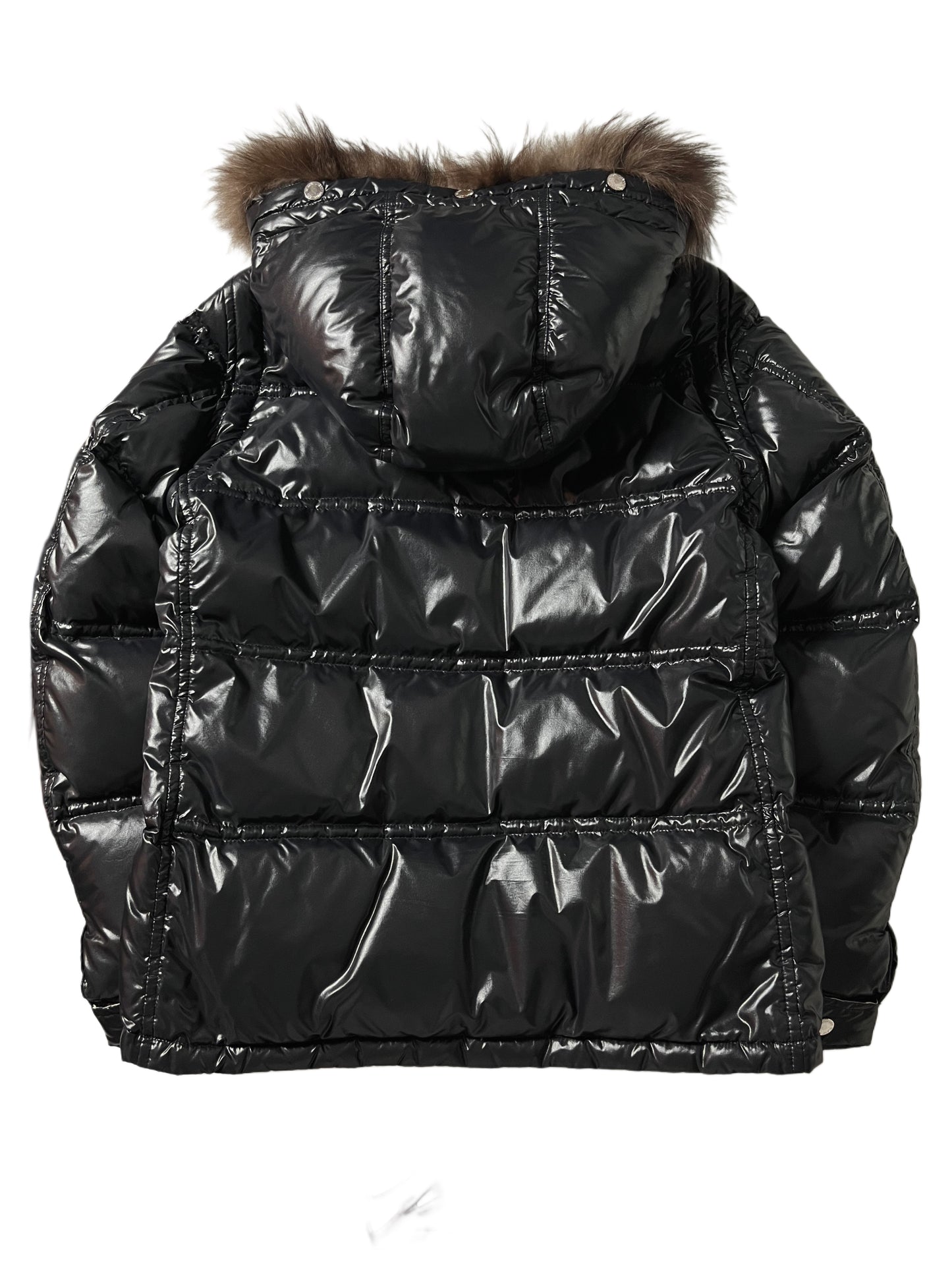 00’s BURBERRY made in Japan real fur down jacket (S/M) - black
