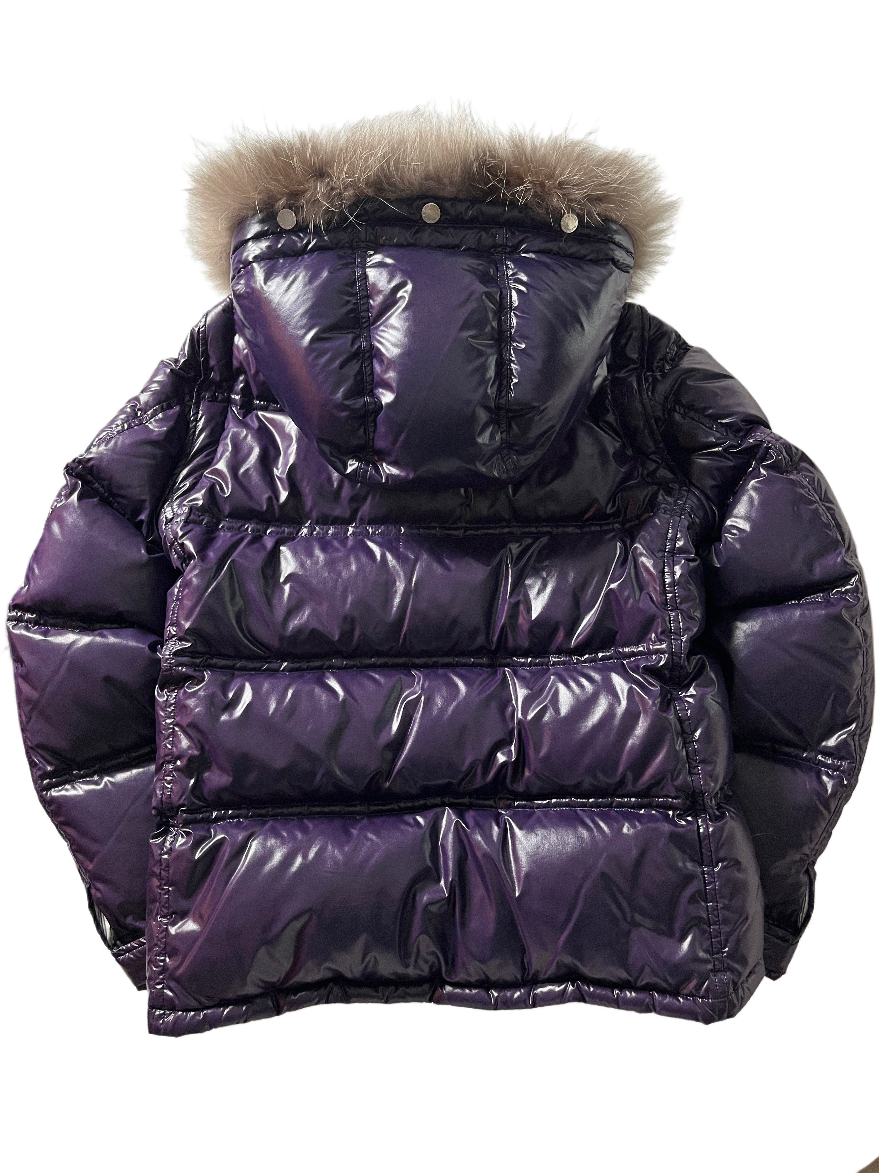 00’s BURBERRY made in Japan real fur down jacket (S/M) - purple