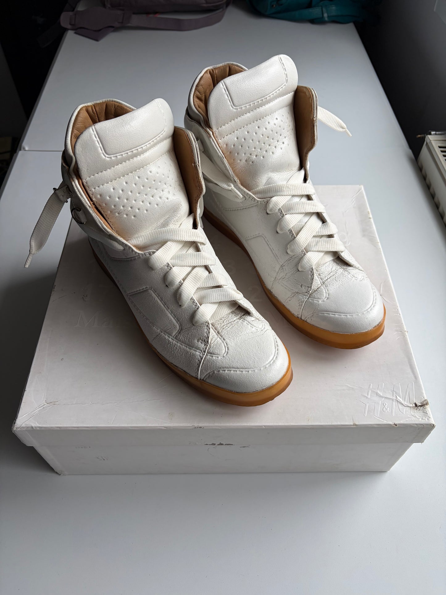 2012 Maison Margiela X H&M high tops - eu 43 - white