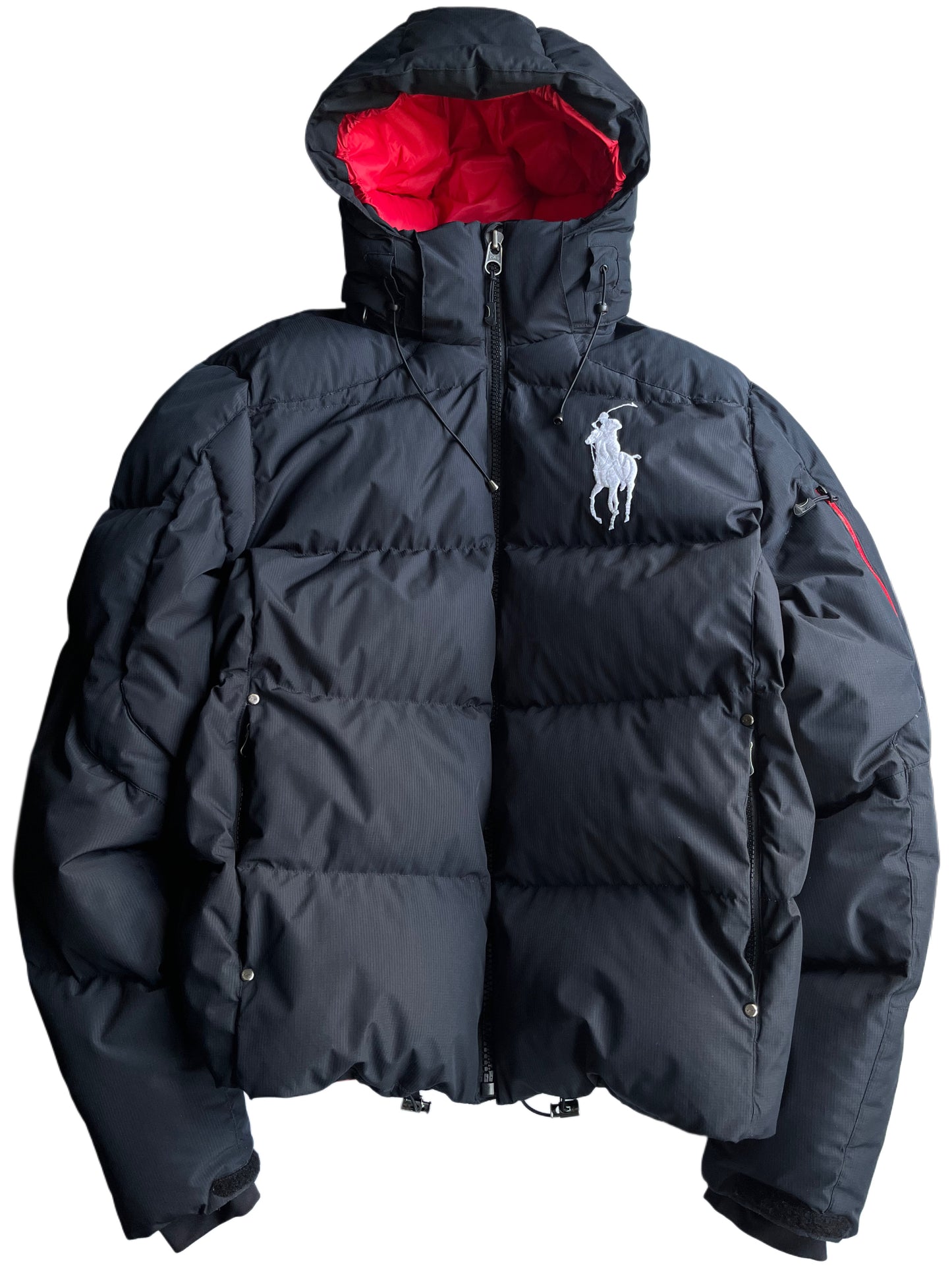 POLO RALPH LAUREN BIG PONY DOWN PUFFER JACKET (XL)-black