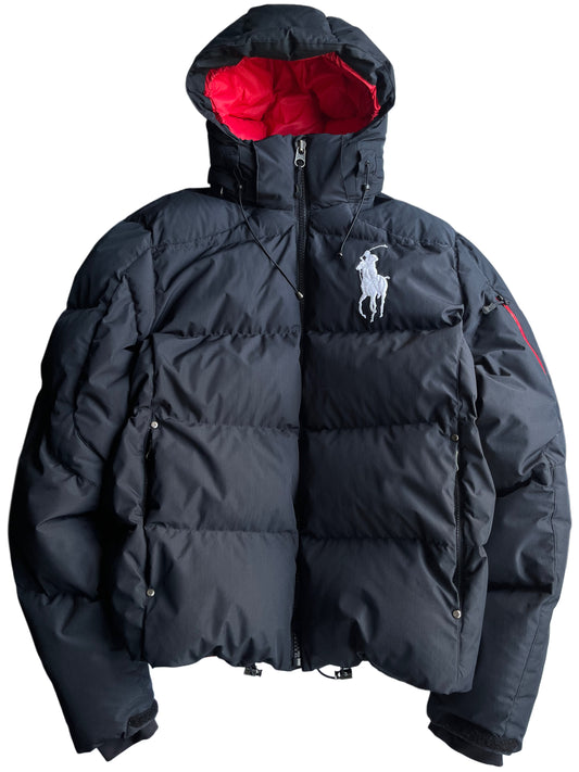 POLO RALPH LAUREN BIG PONY DOWN PUFFER JACKET (XL)-black