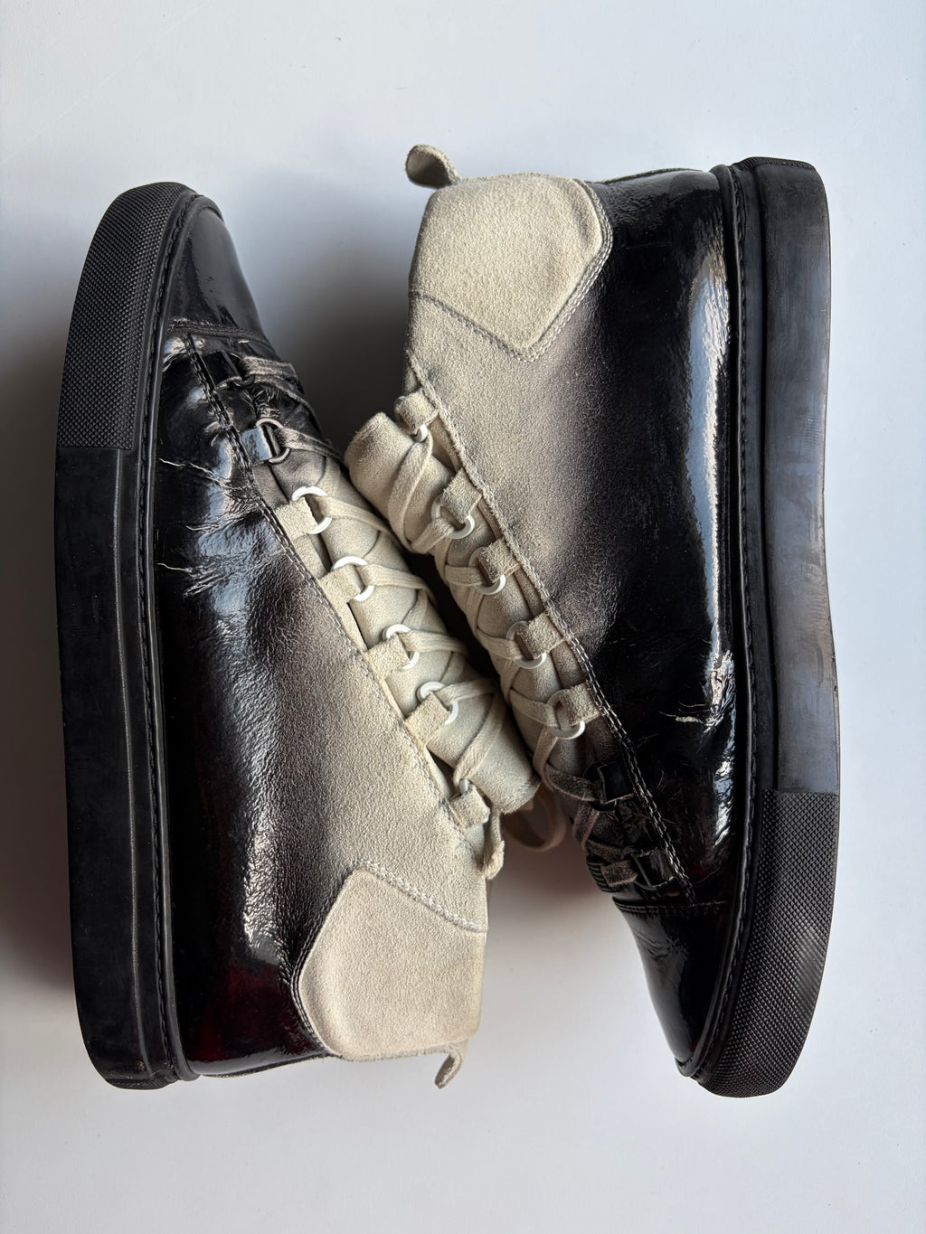 Balenciaga arena white gradient high tops - eu 42 - CHECK PICS !