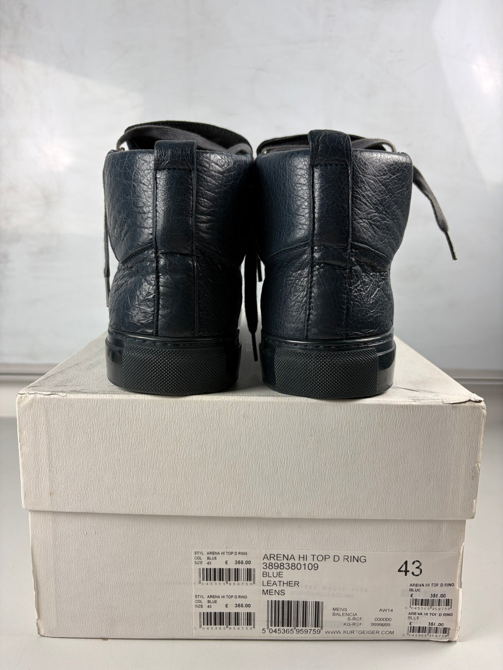 Balenciaga arena high tops - eu 43 / us 10 - navy blue