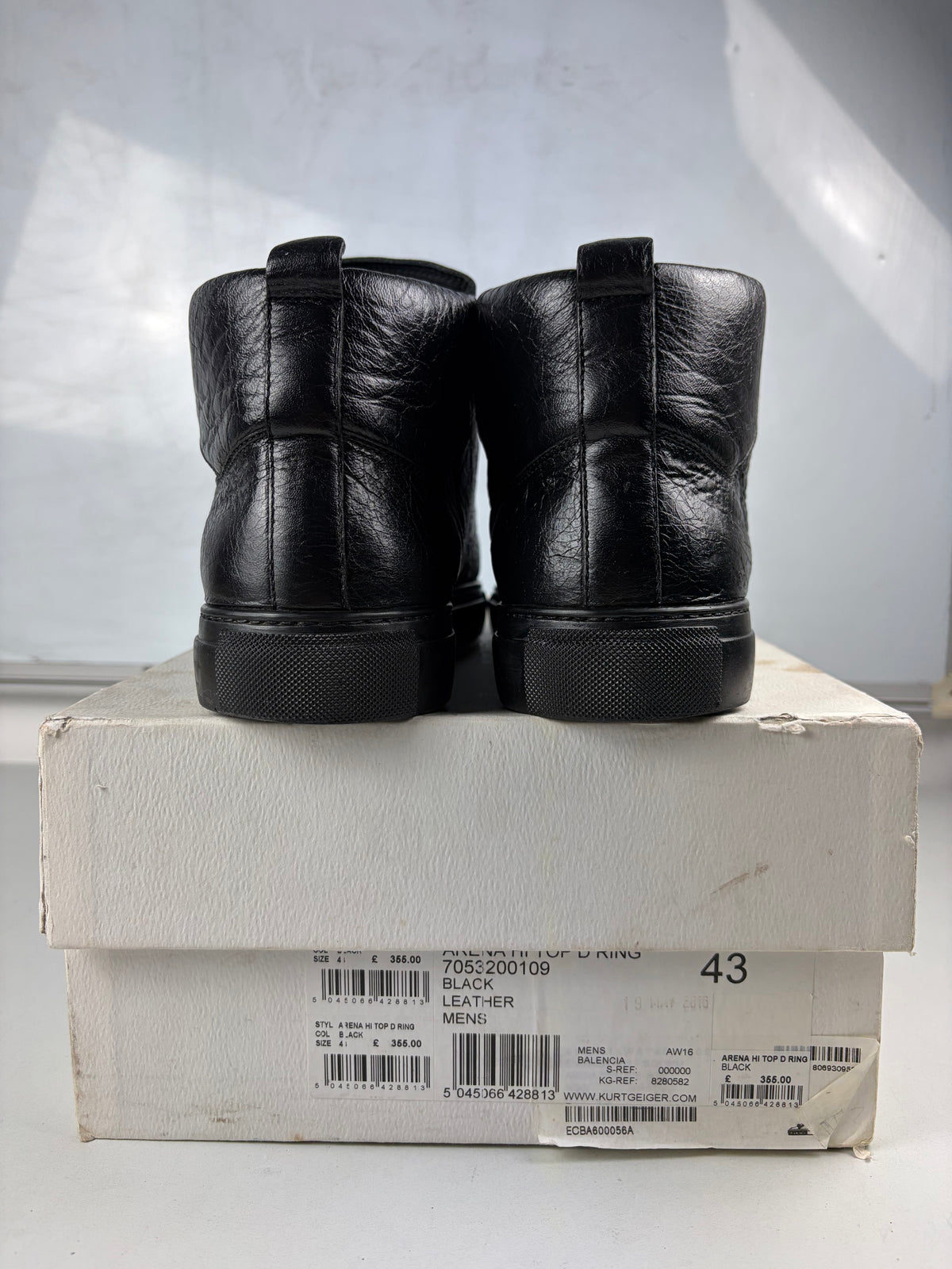 Balenciaga arena high tops - eu 43 / us 10 / uk 9.5 - black
