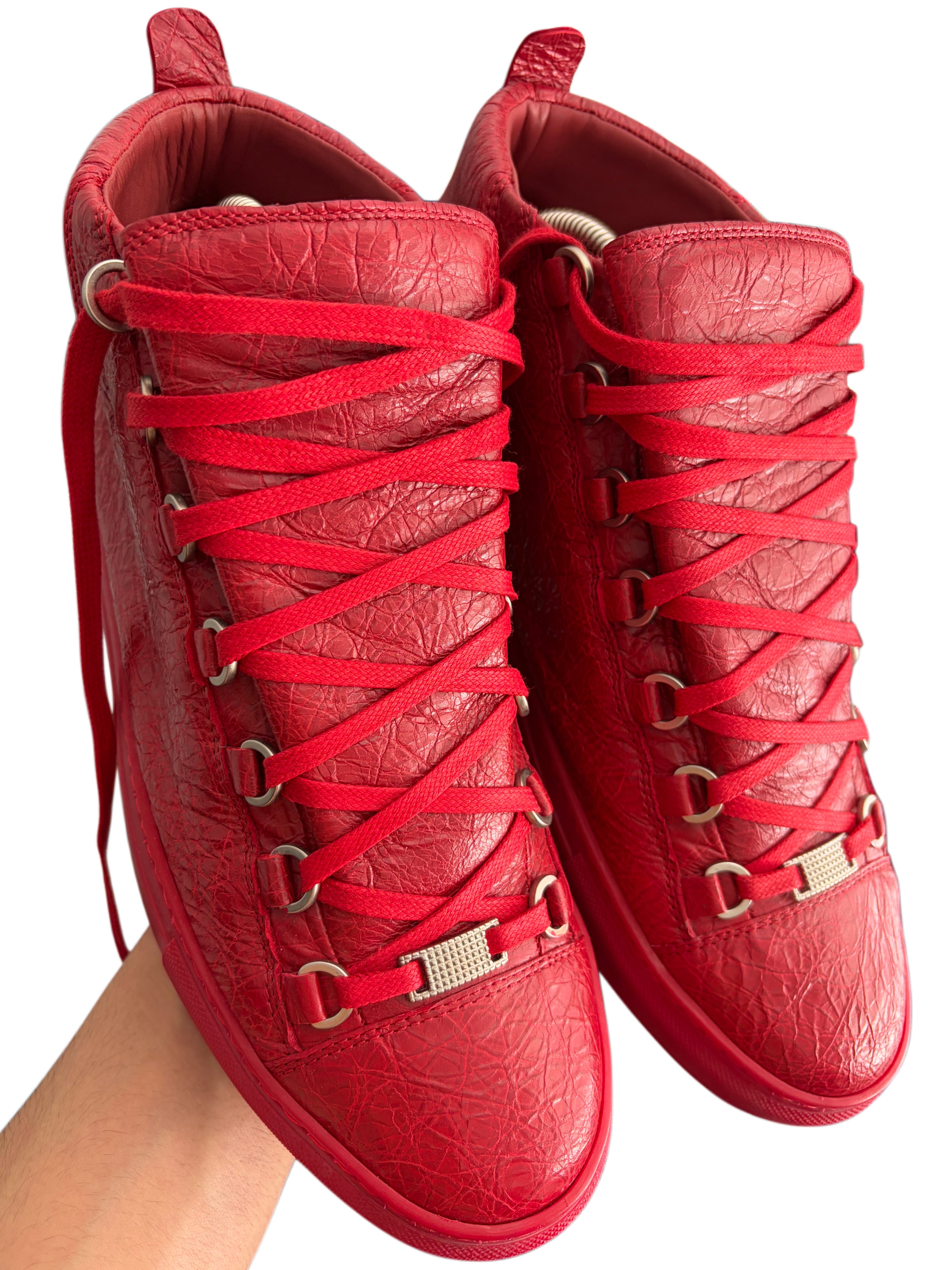 Balenciaga arena high tops - eu 41 - red