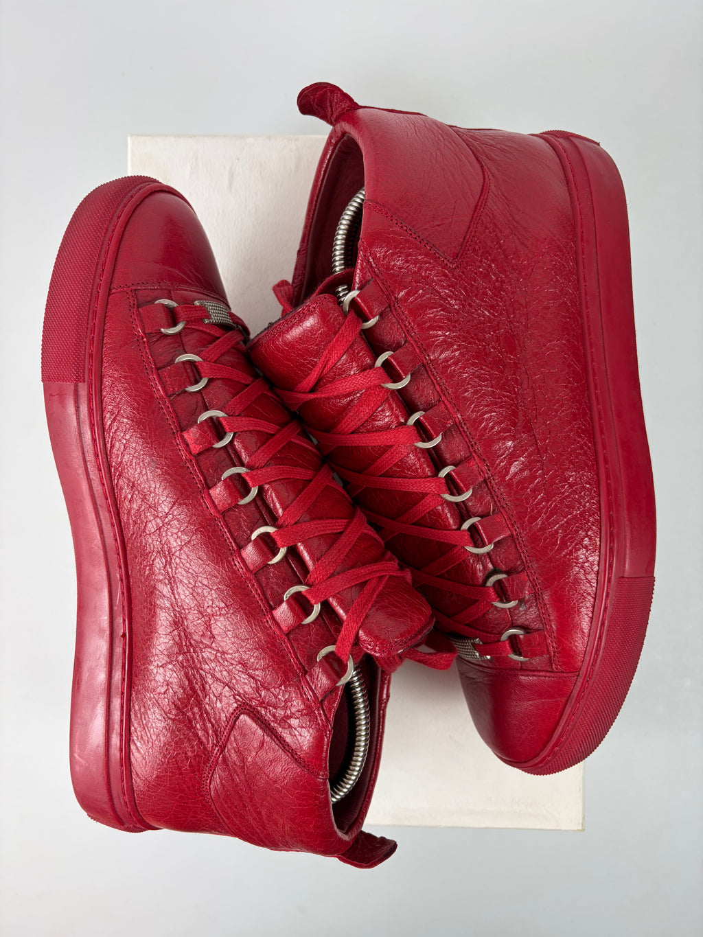 Balenciaga arena high tops - eu 41 / us 9 - red