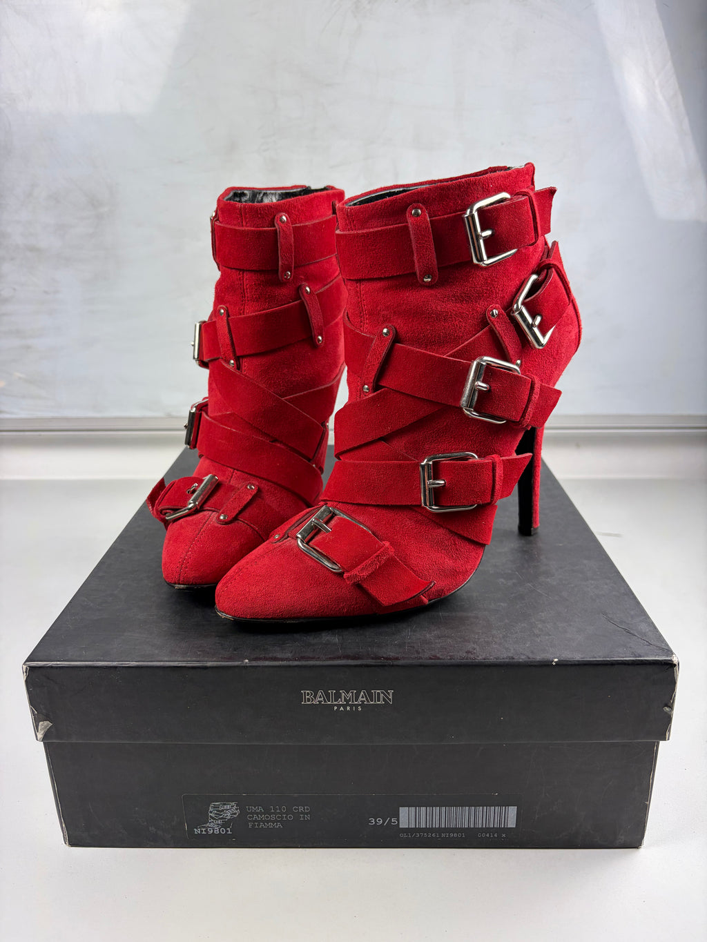2009 BALMAIN x Giuseppe Zanotti suede ankle boots - eu 39.5 / us 9.5