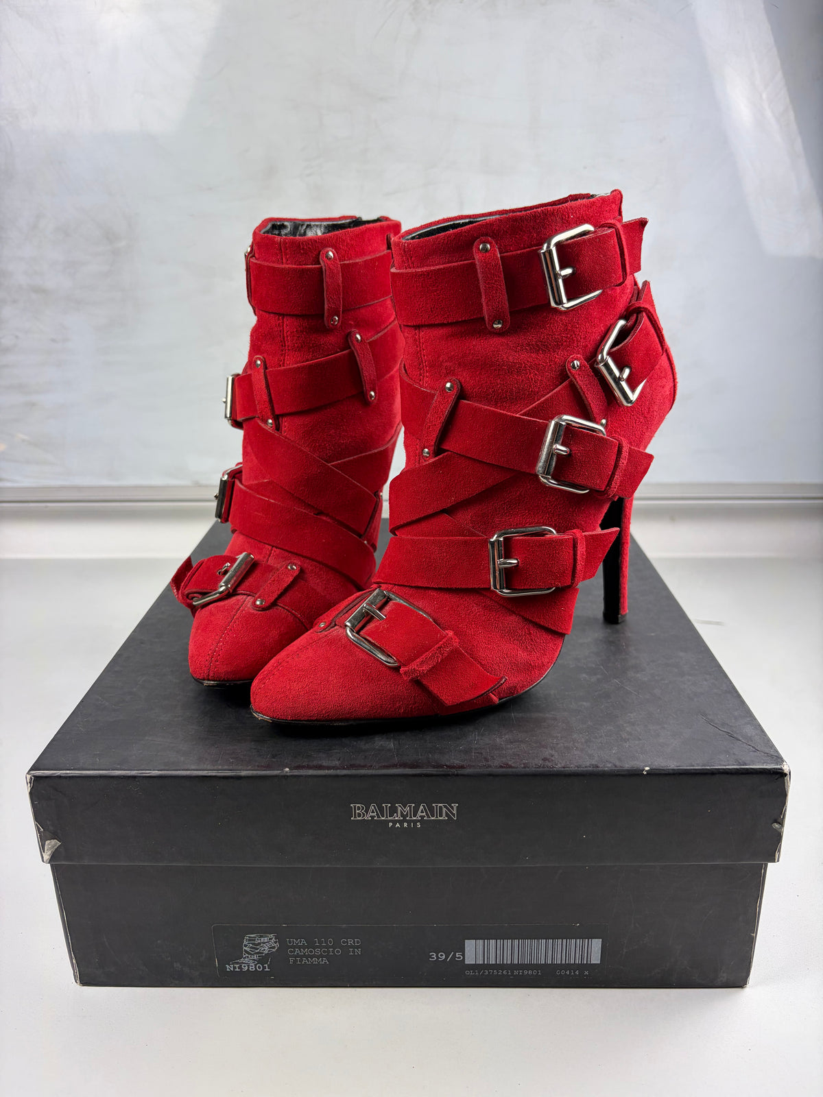 2009 BALMAIN x Giuseppe Zanotti suede ankle boots - eu 39.5 / us 9.5