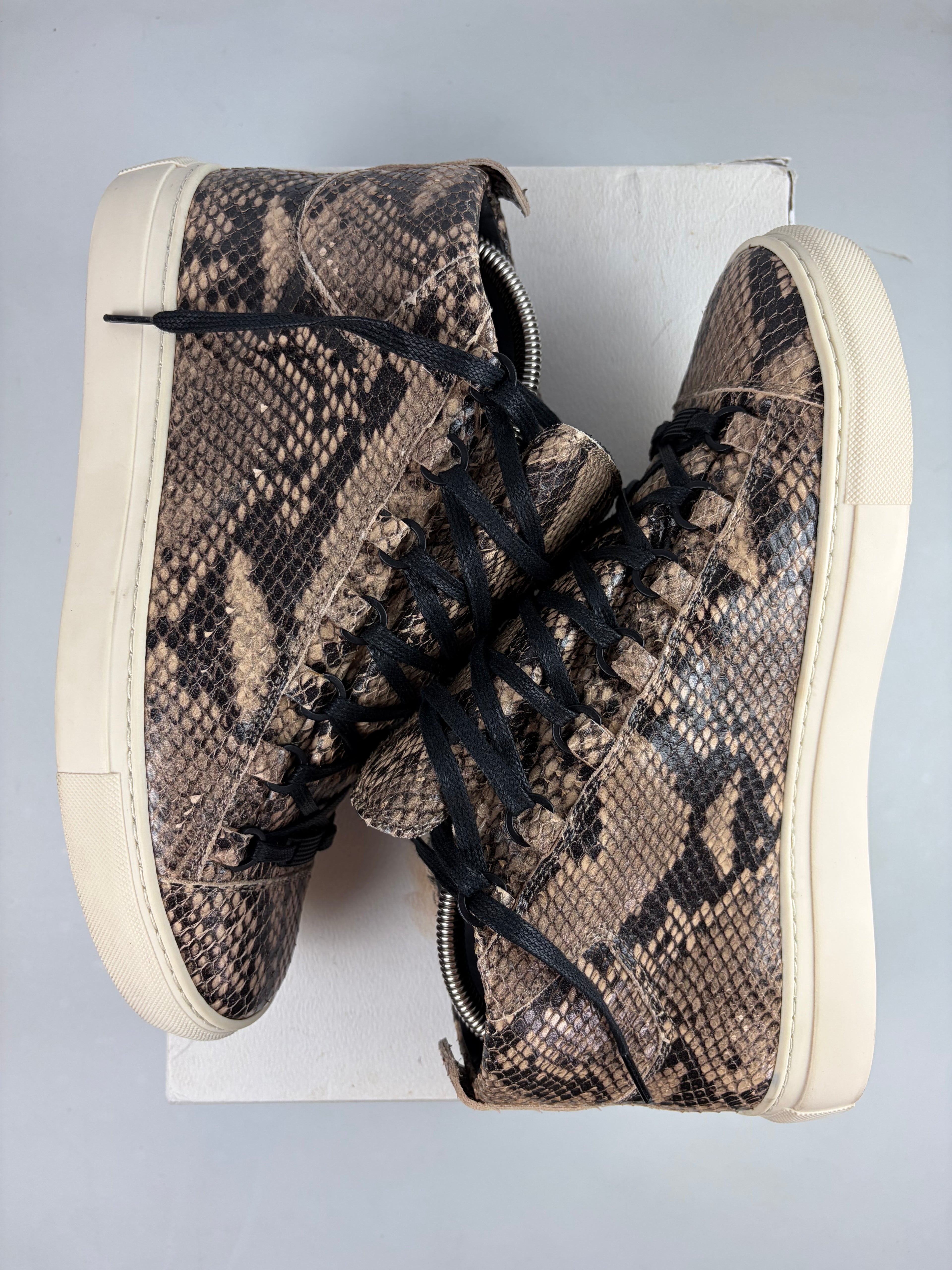 Balenciaga arena ‘Python Skin’ high tops - eu 41 / us 8