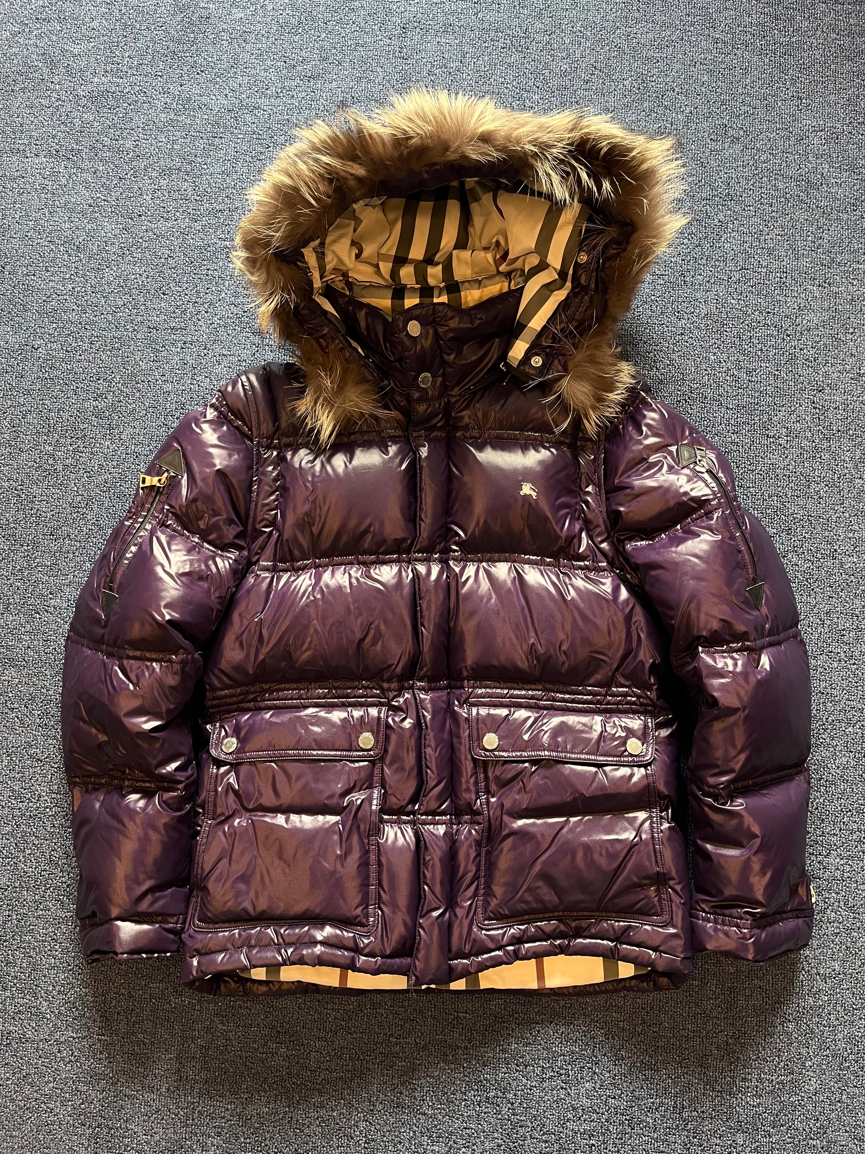 00’s BURBERRY made in Japan real fur down jacket (M)