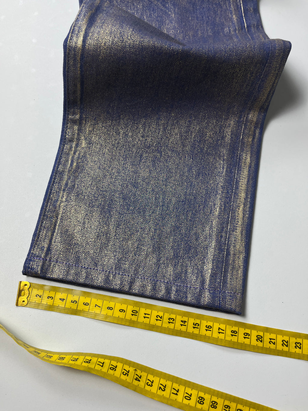 2009 DIOR ‘Planisphere’ gold luster jeans