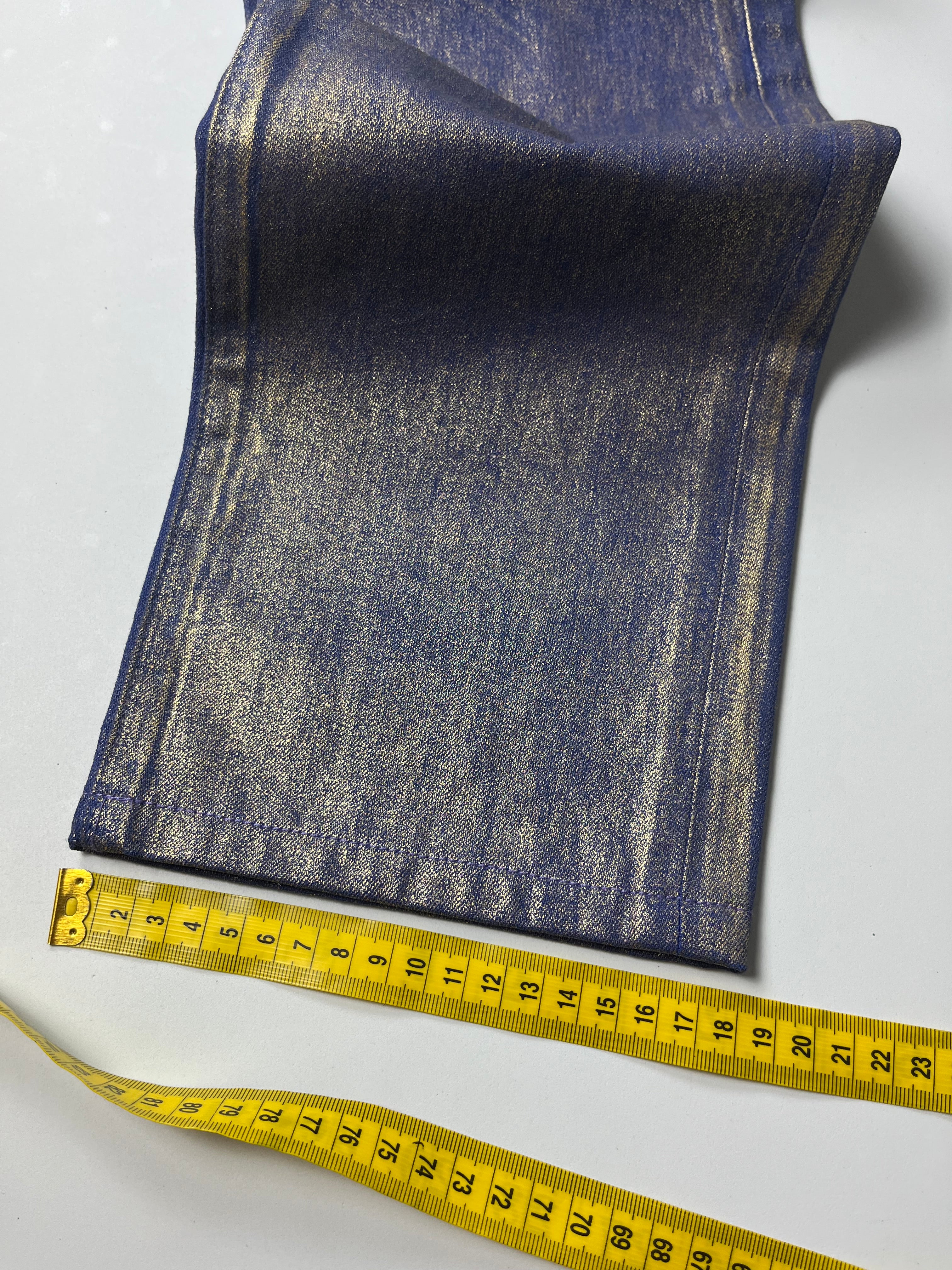 2009 DIOR ‘Planisphere’ gold luster jeans