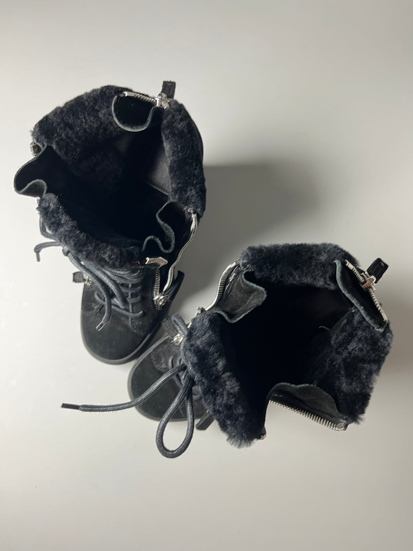 Giuseppe Zanotti suede wedge heel sneakers - EU 37 - black