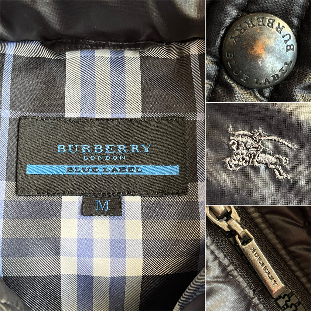00’s BURBERRY made in Japan real fur down jacket (S/M) - black