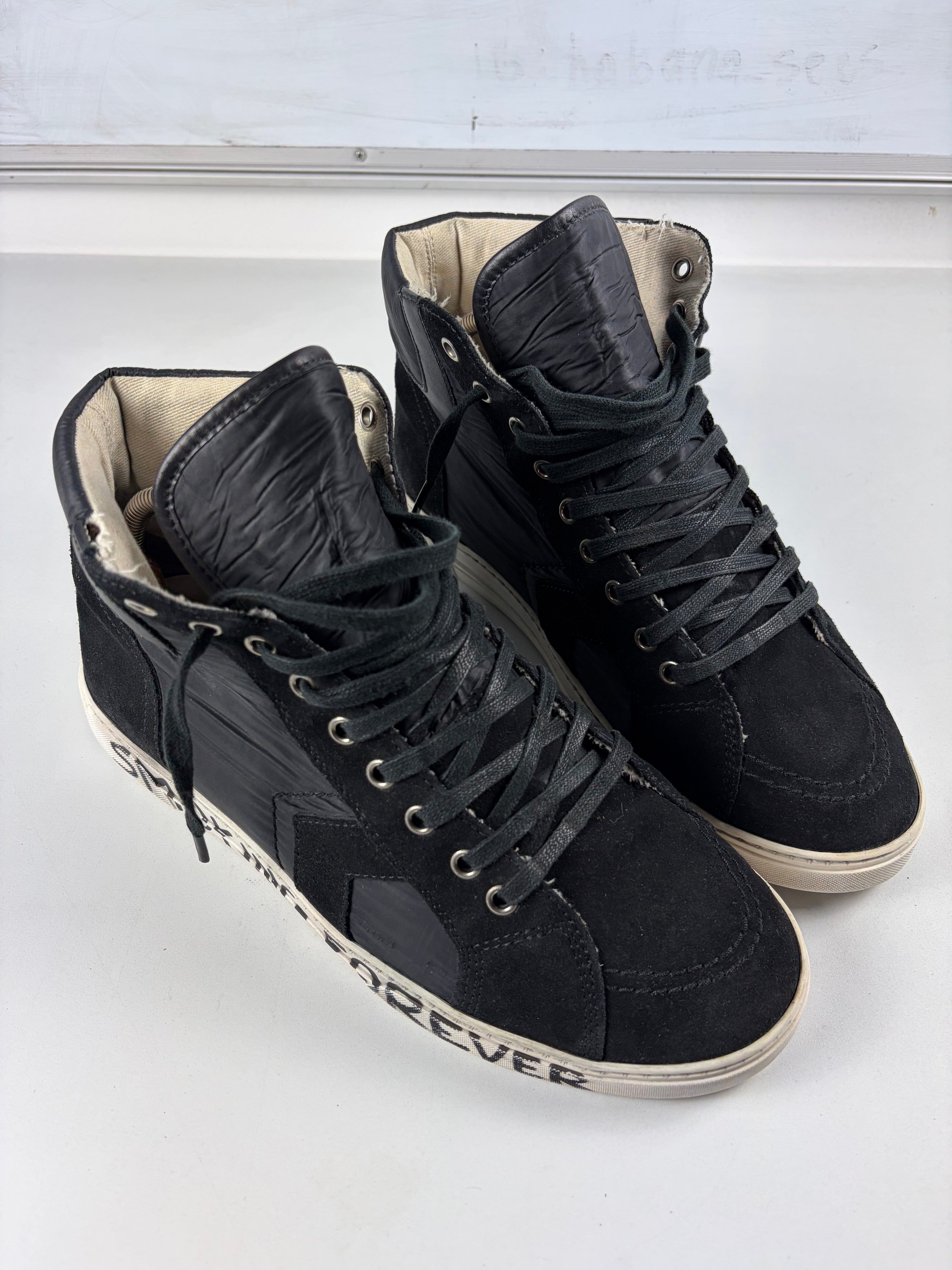 Saint Laurent ‘Smoking Forever’ high tops - eu 43 / us 10 - black