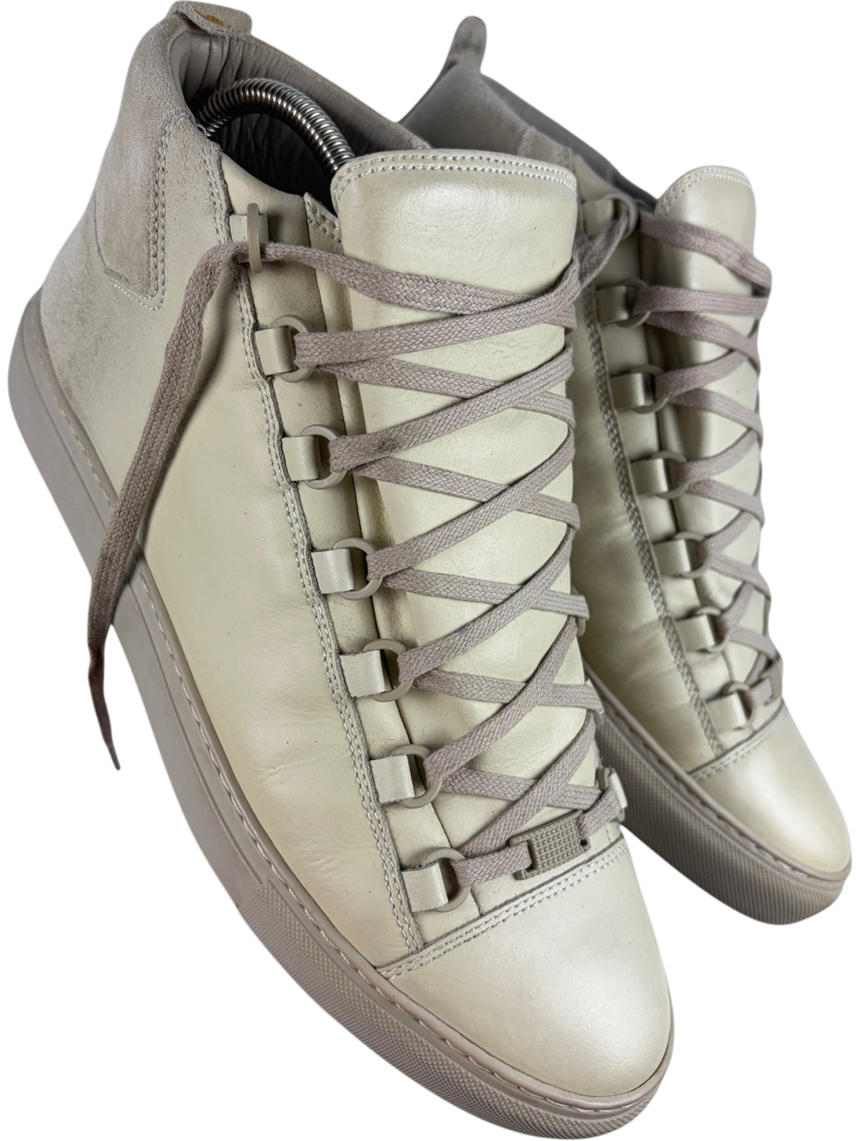 Balenciaga arena leather & suede high tops - eu 42 / us 9 - beige