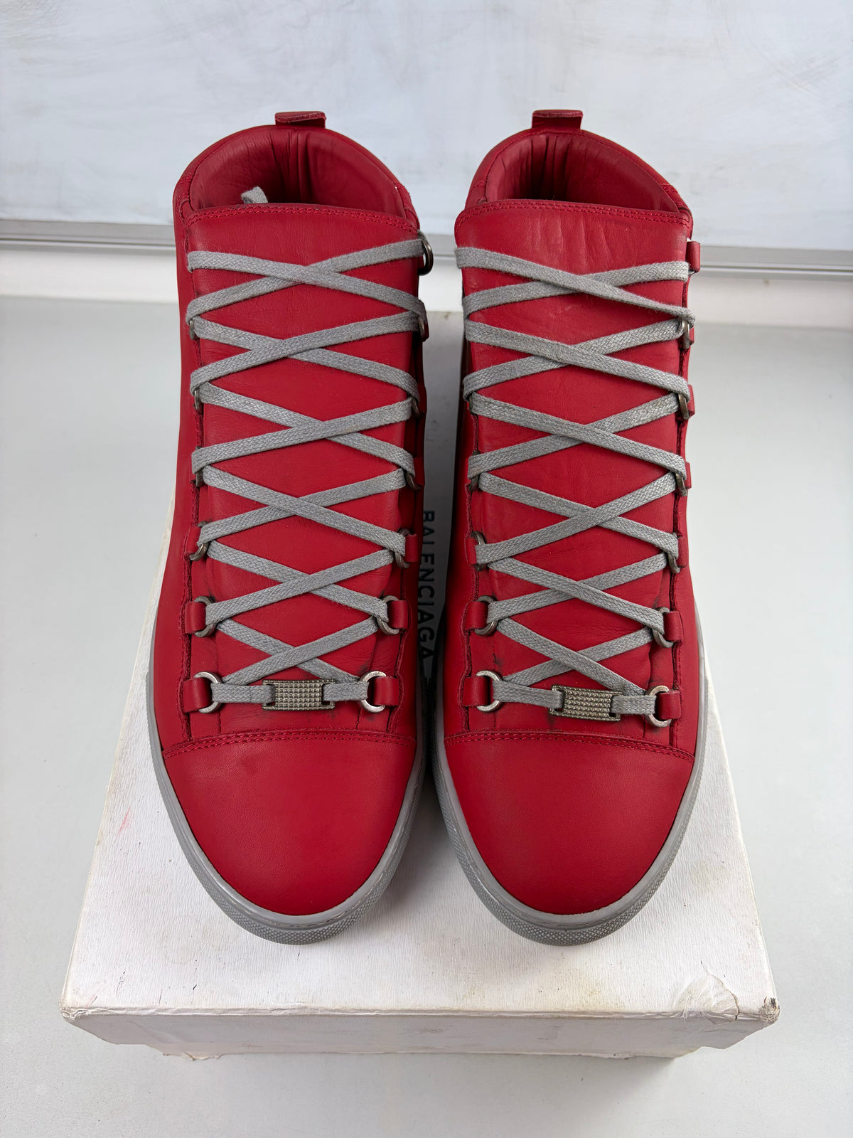 Balenciaga arena high tops - eu 45 / us 12 - red