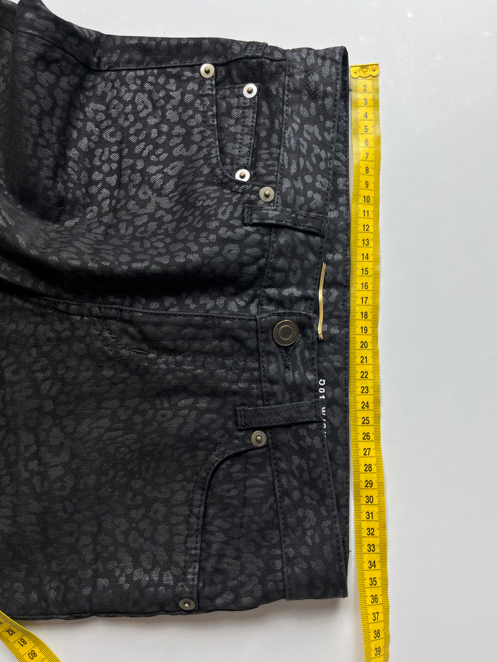 2014 Saint Laurent leopard print jeans (W25)