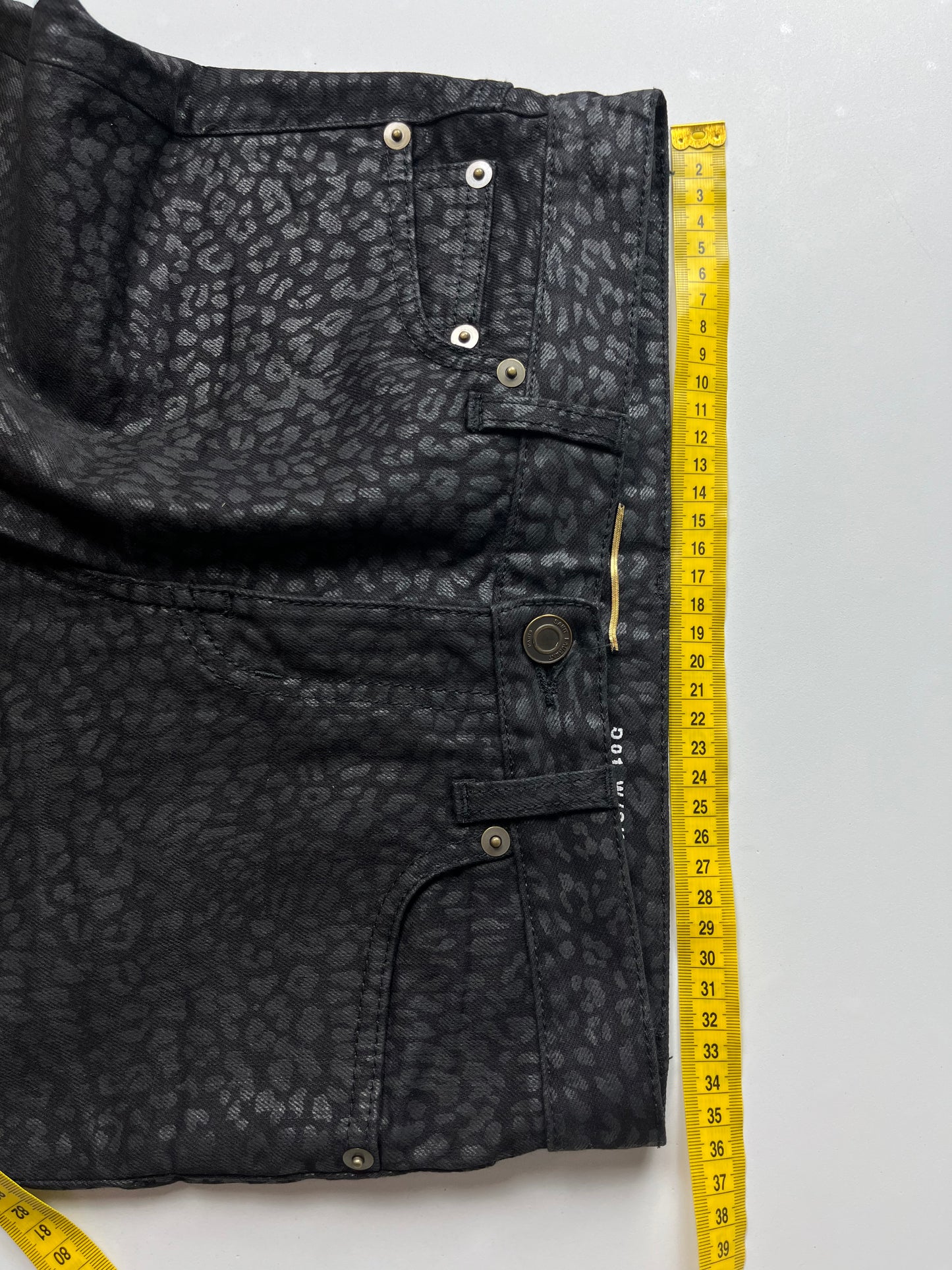 2014 Saint Laurent leopard print jeans (W25)