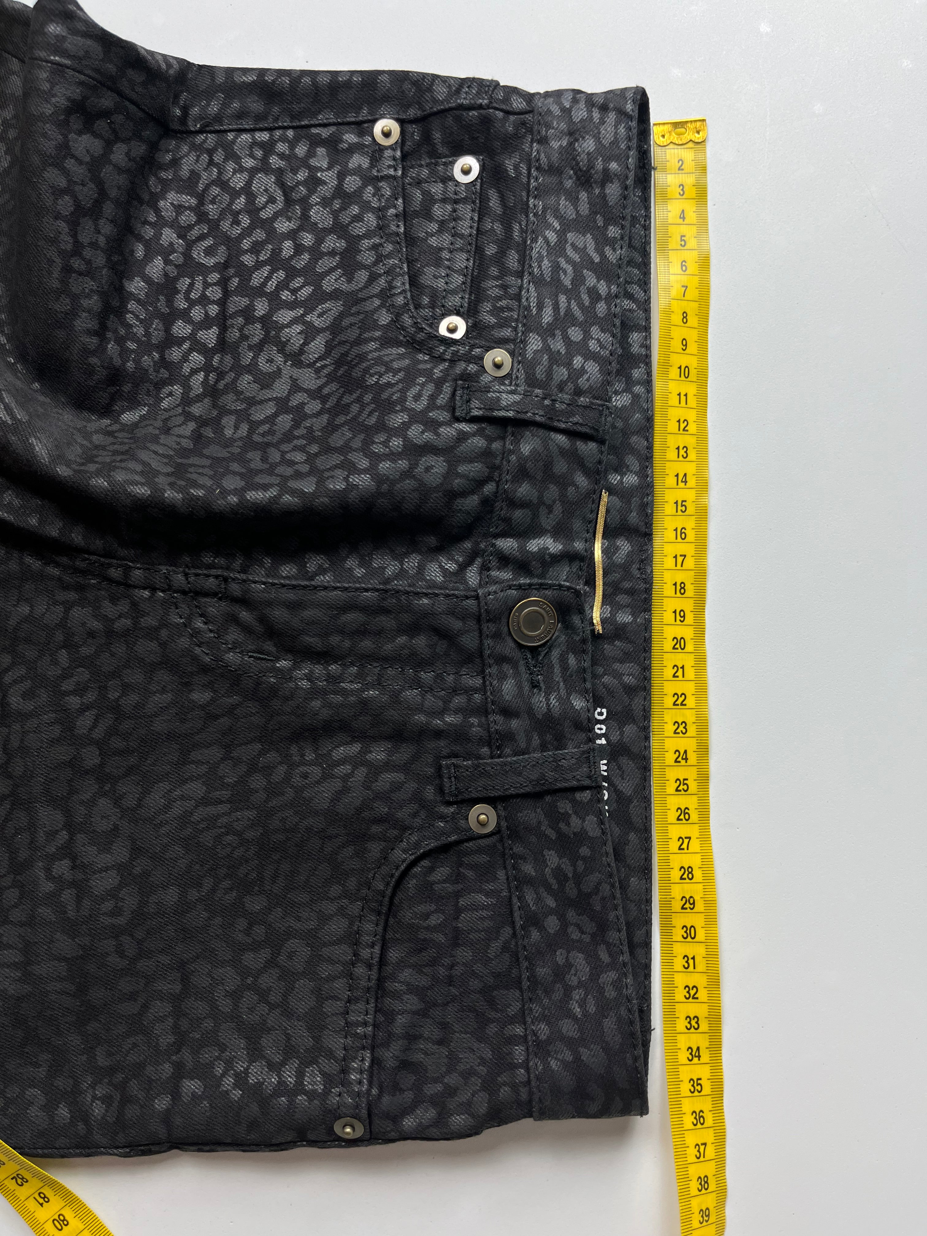 2014 Saint Laurent leopard print jeans (W25)