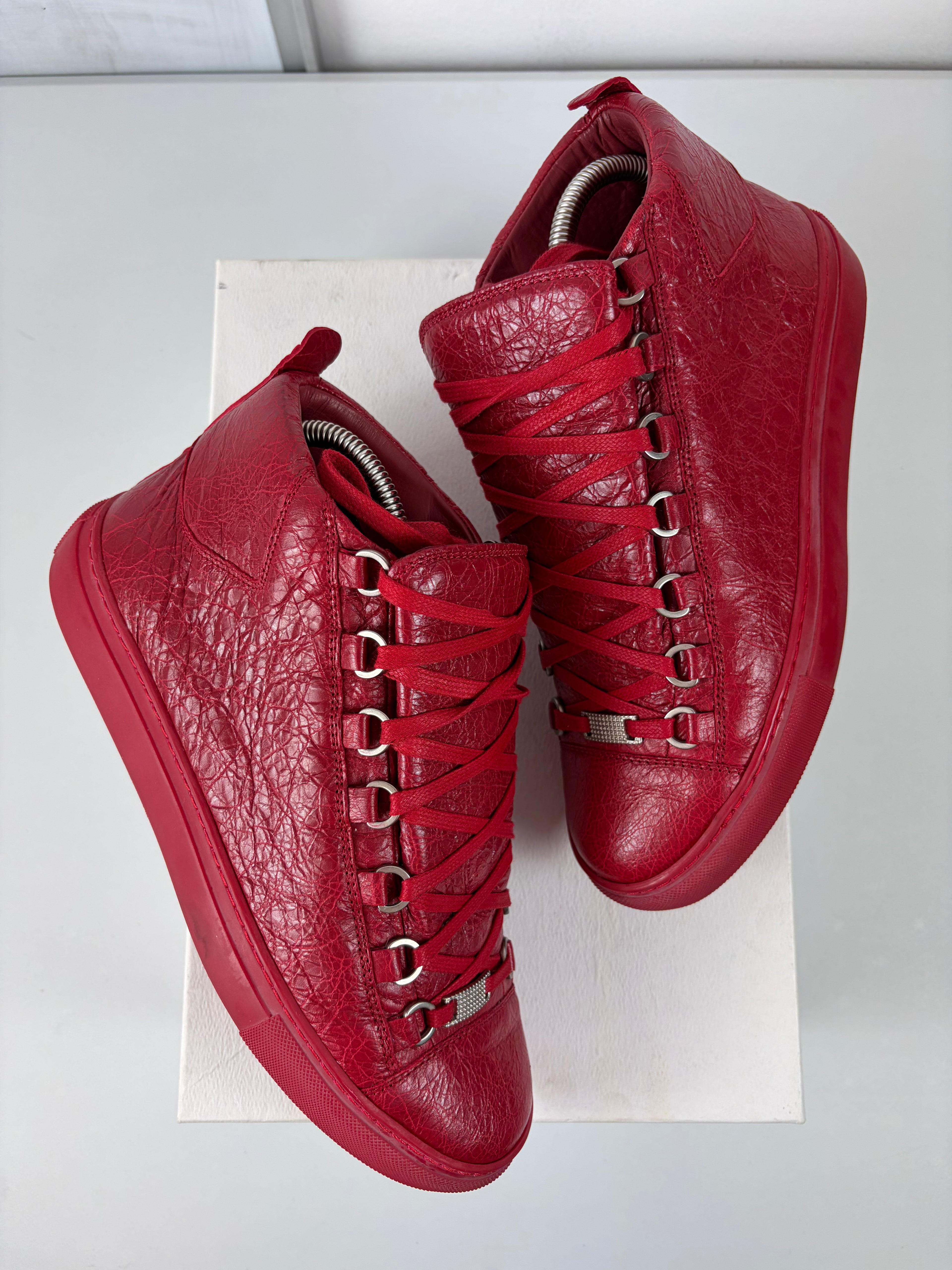 Balenciaga arena high tops - eu 39 / us 6 - red
