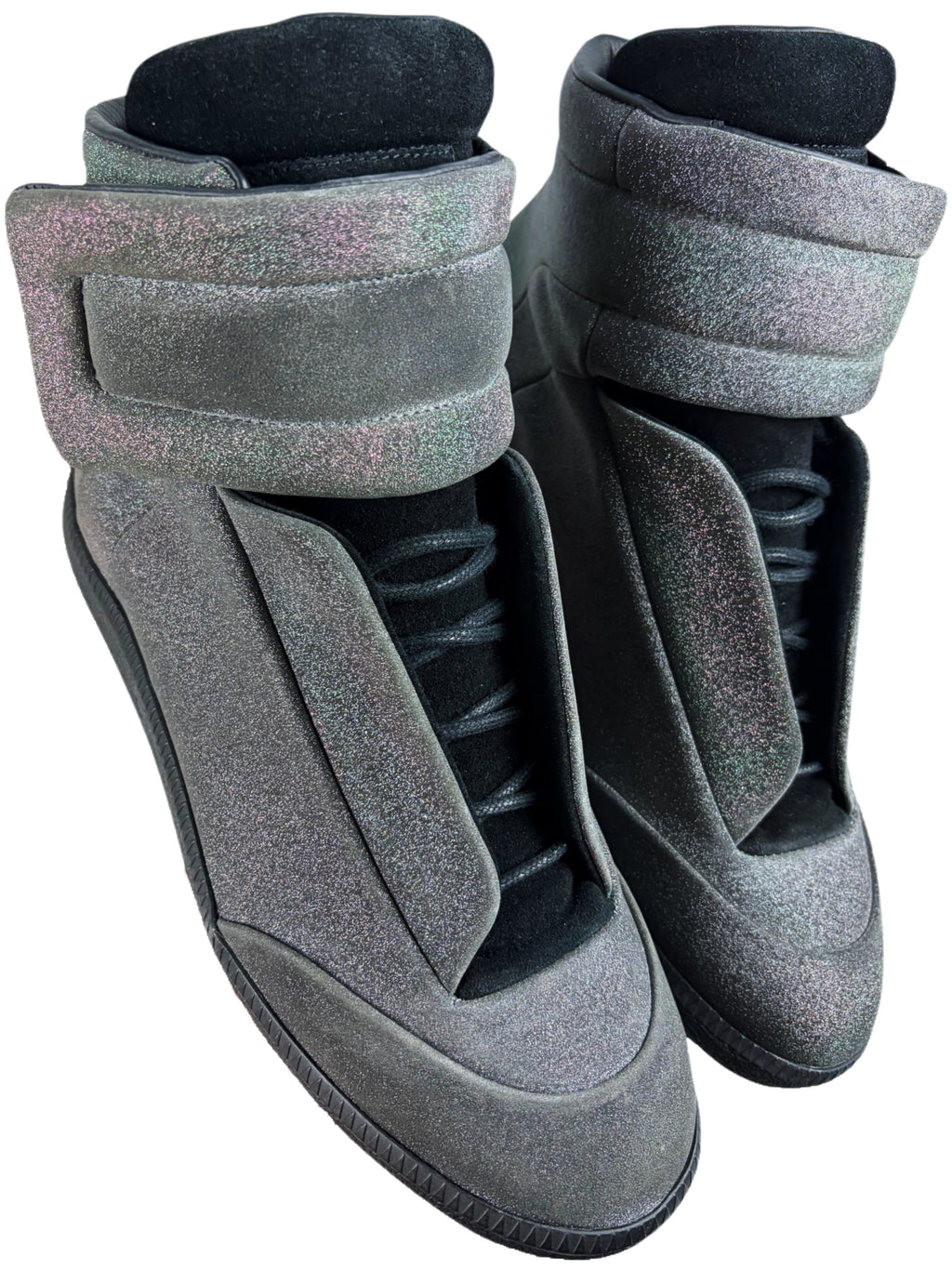 Maison Margiela Future ‘Grey Glitter’ high tops - eu 41 / us 8 - DEADSTOCK