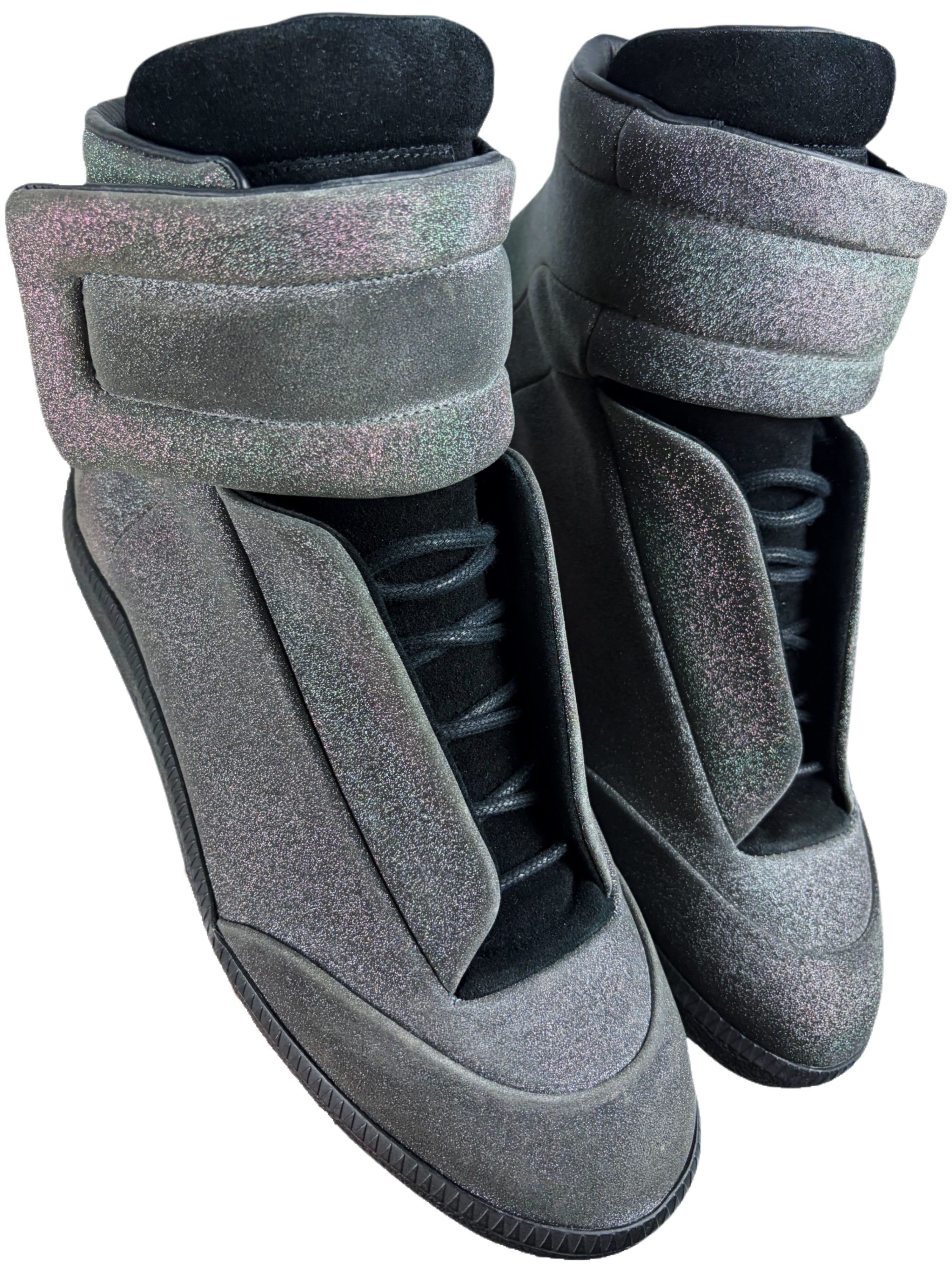 Maison Margiela Future ‘Grey Glitter’ high tops - eu 41 / us 8 - DEADSTOCK